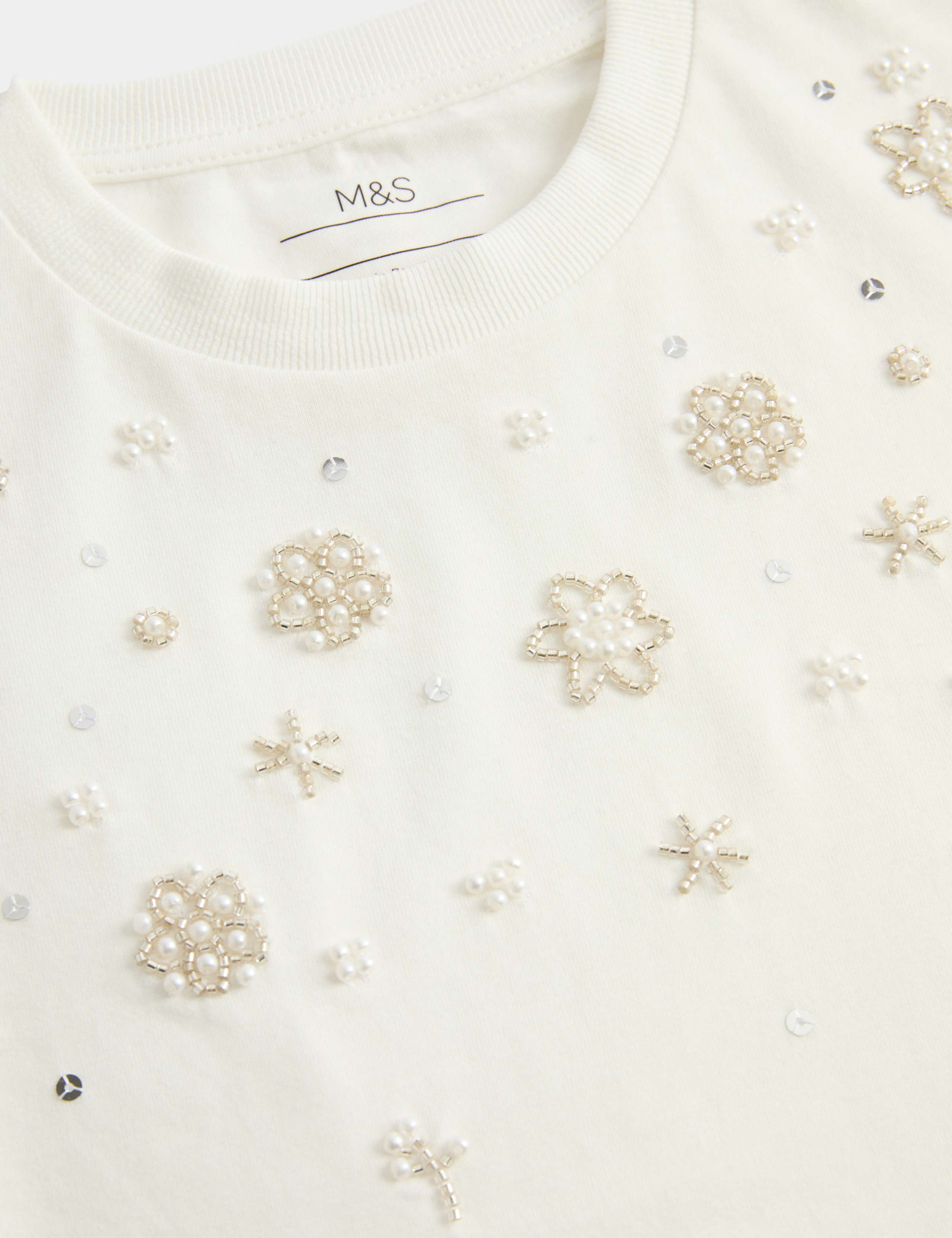 Pure Cotton Sequin T-Shirt 2 of 2