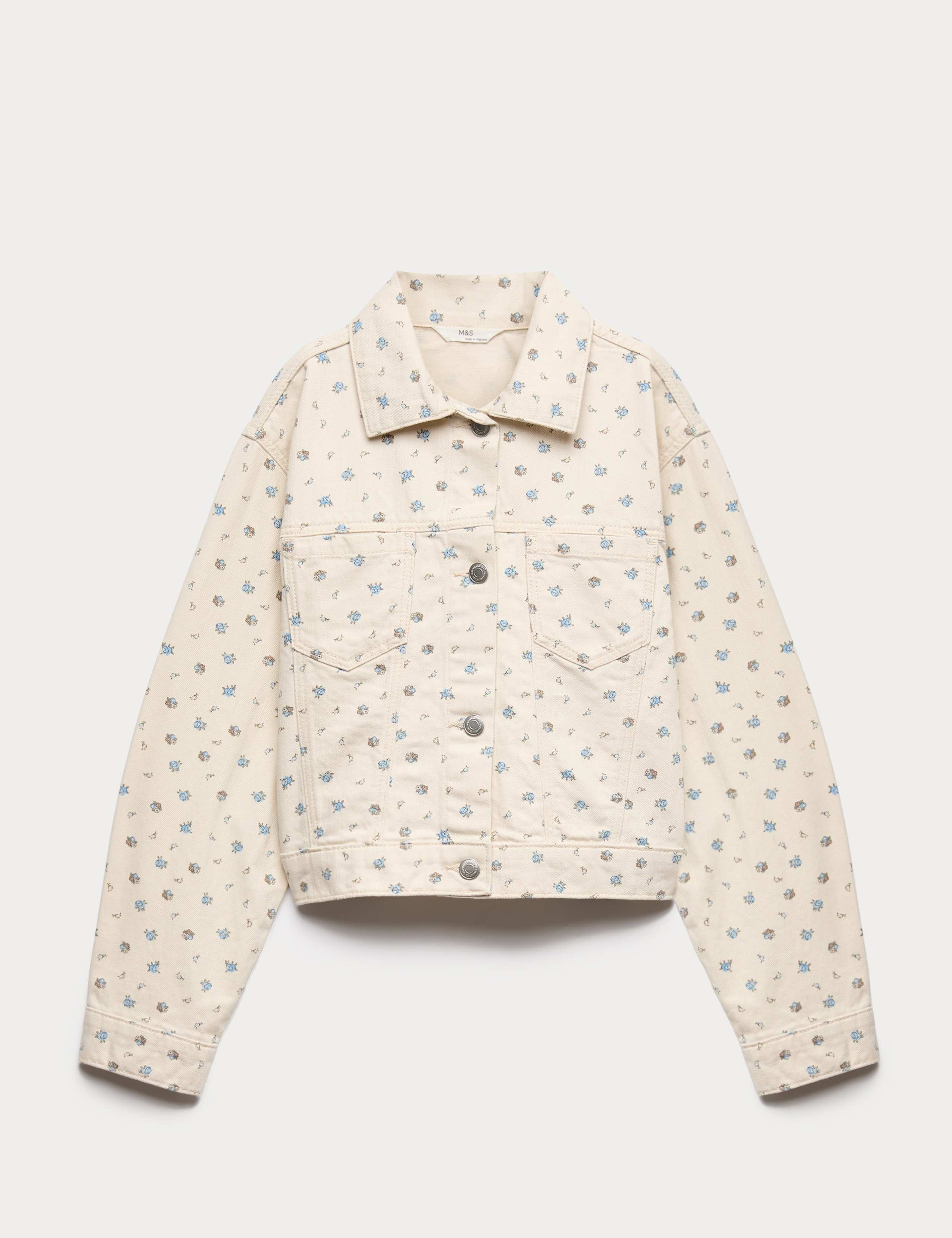 Pure Cotton Denim Ditsy Floral Jacket (2-16 Yrs) 2 of 6