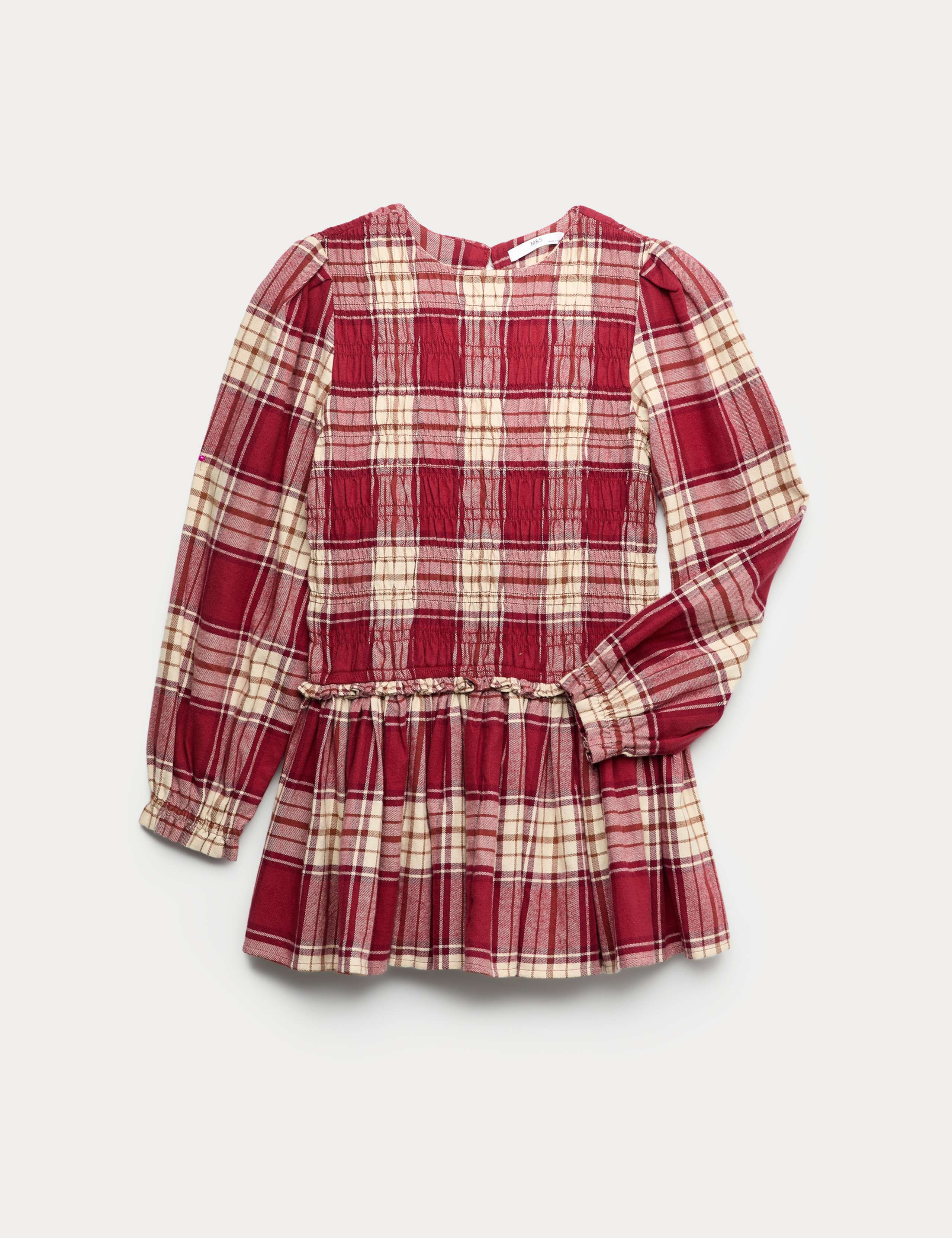Pure Cotton Checked Dress (6-16 Yrs) 1 of 2