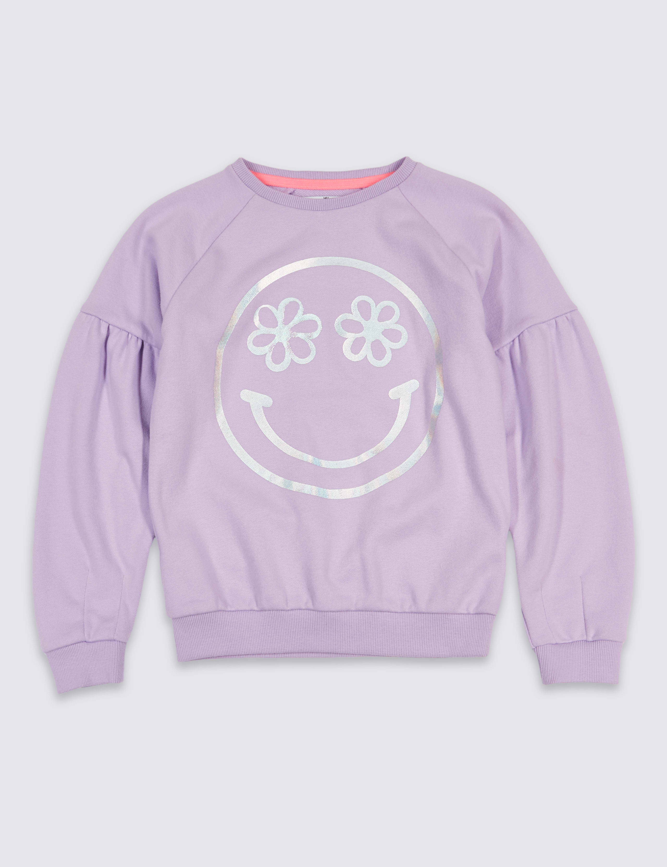 Smile Face Print Sweatshirt (3-16 Years) 2 of 3
