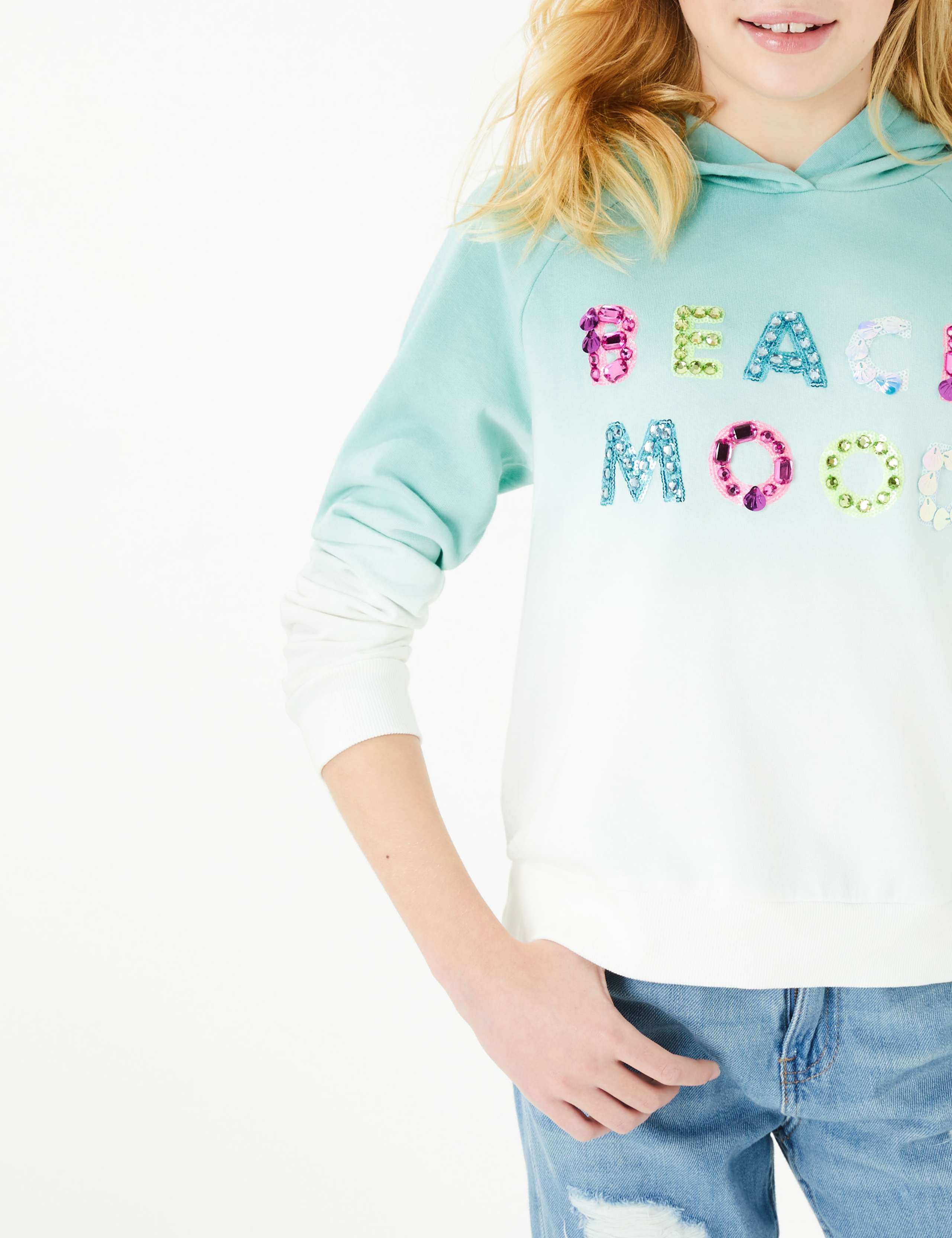 Sequin Beach Mood Slogan Sweatshirt (6-16 Yrs) 3 of 5