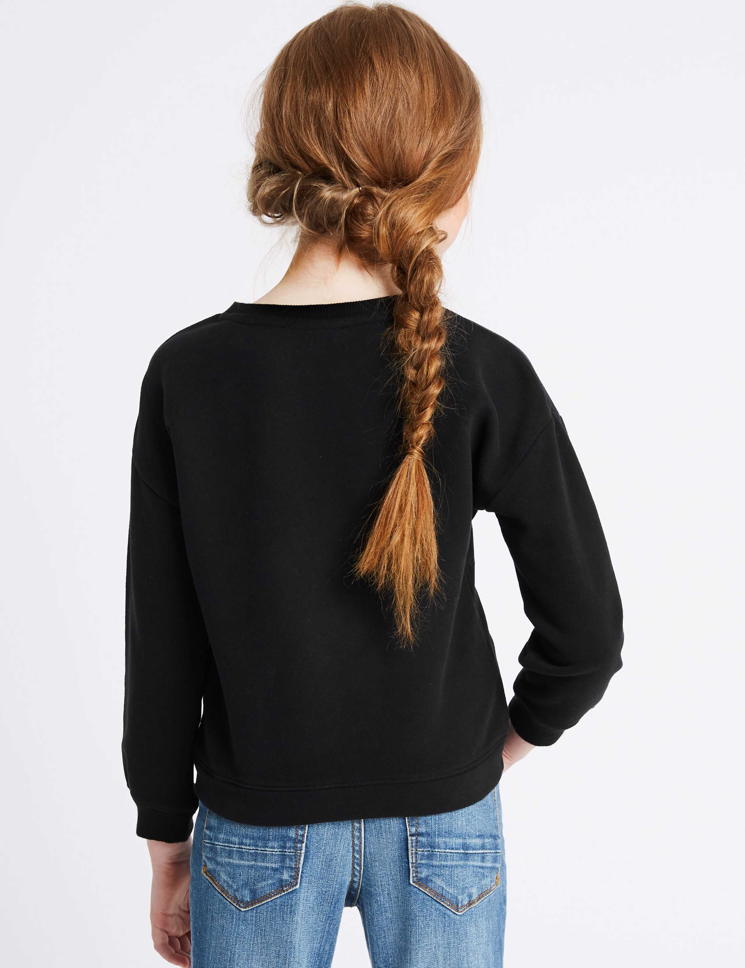Cotton Rich Sequin Sweatshirt (3-16 Years) 3 of 5