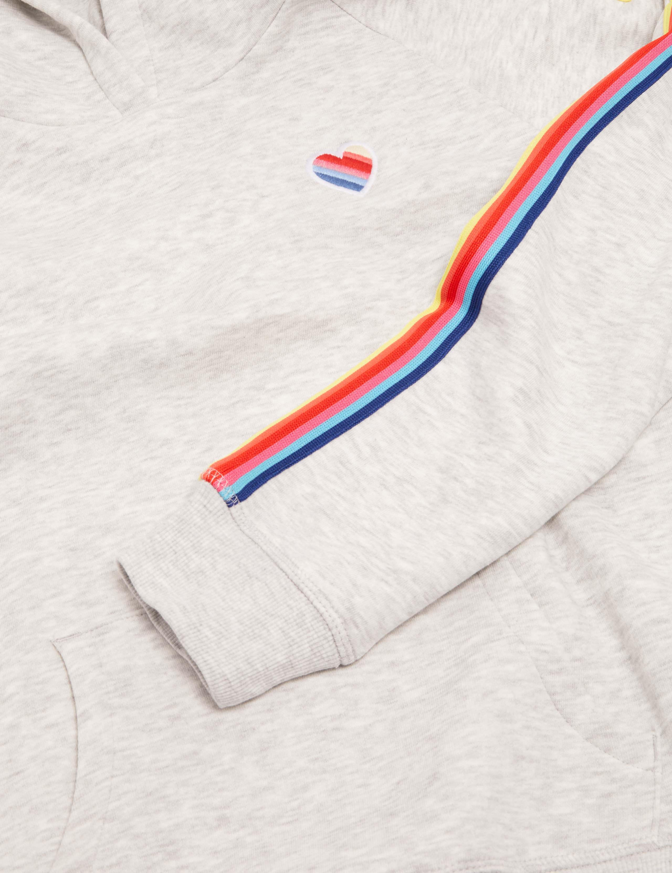 Cotton Rainbow Side Striped Hoodie (6-14 Yrs) 5 of 5