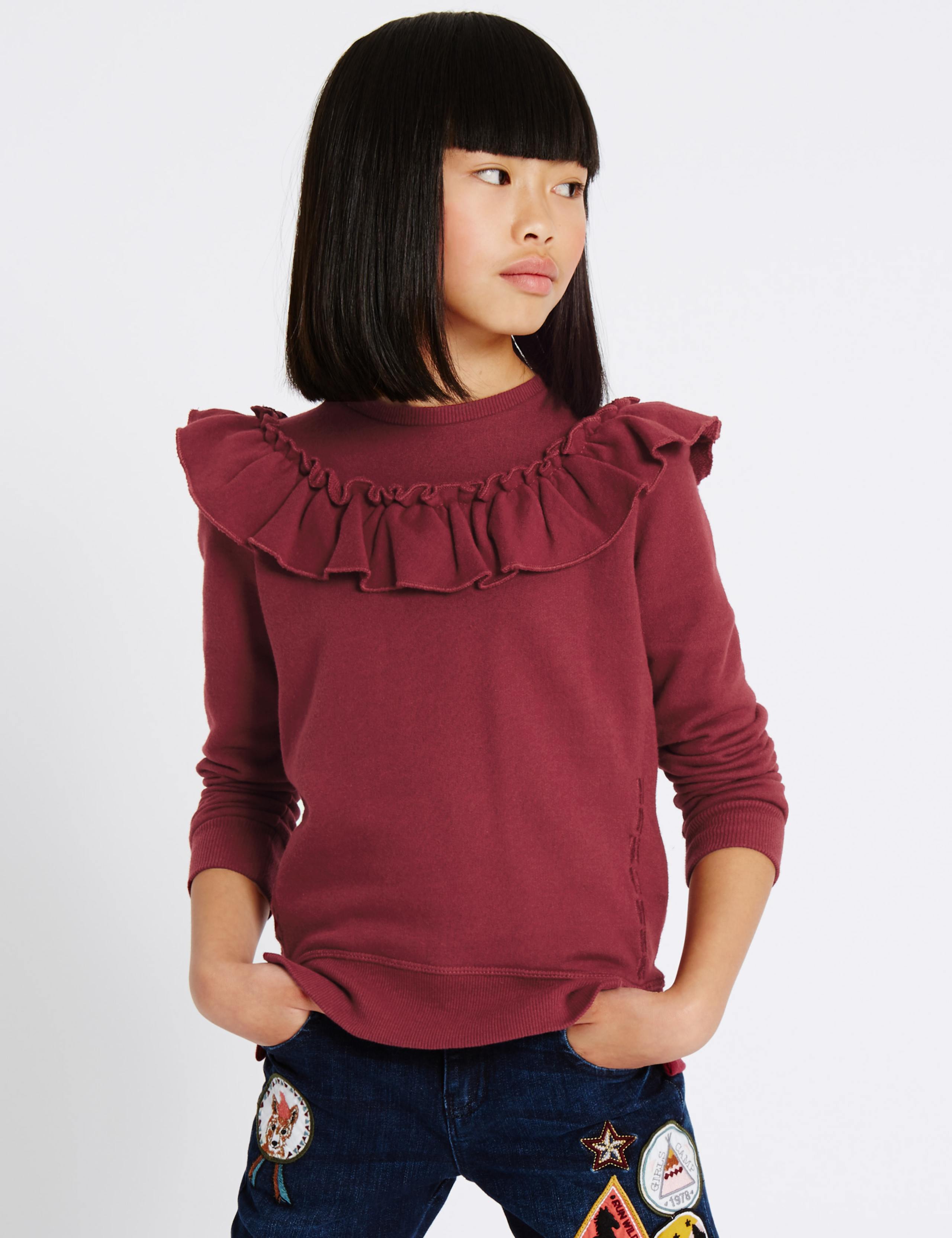 Frill Sweatshirt (3-14 Years) 1 of 5