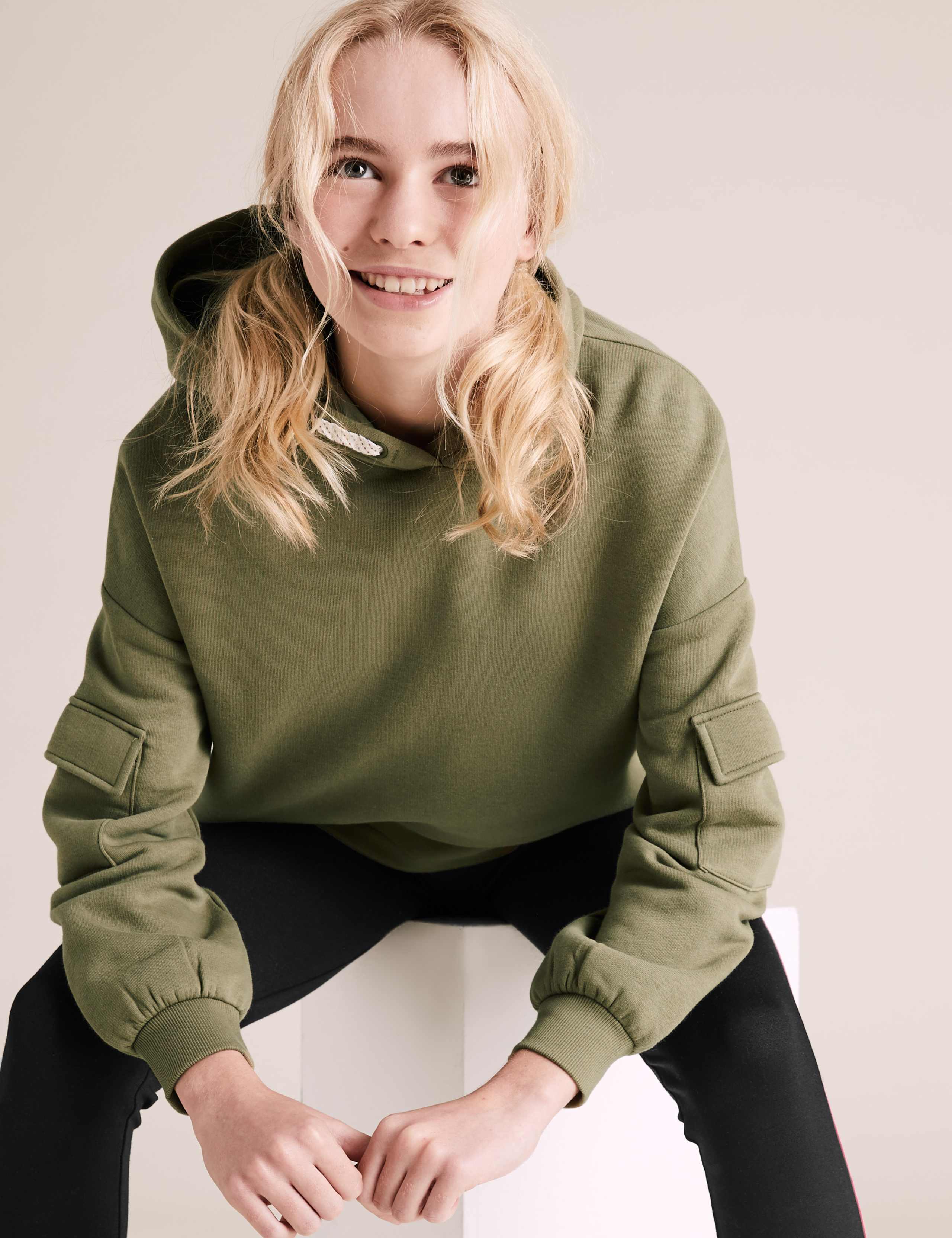 Cotton Cargo Sweatshirt (6-16 Yrs) 1 of 4