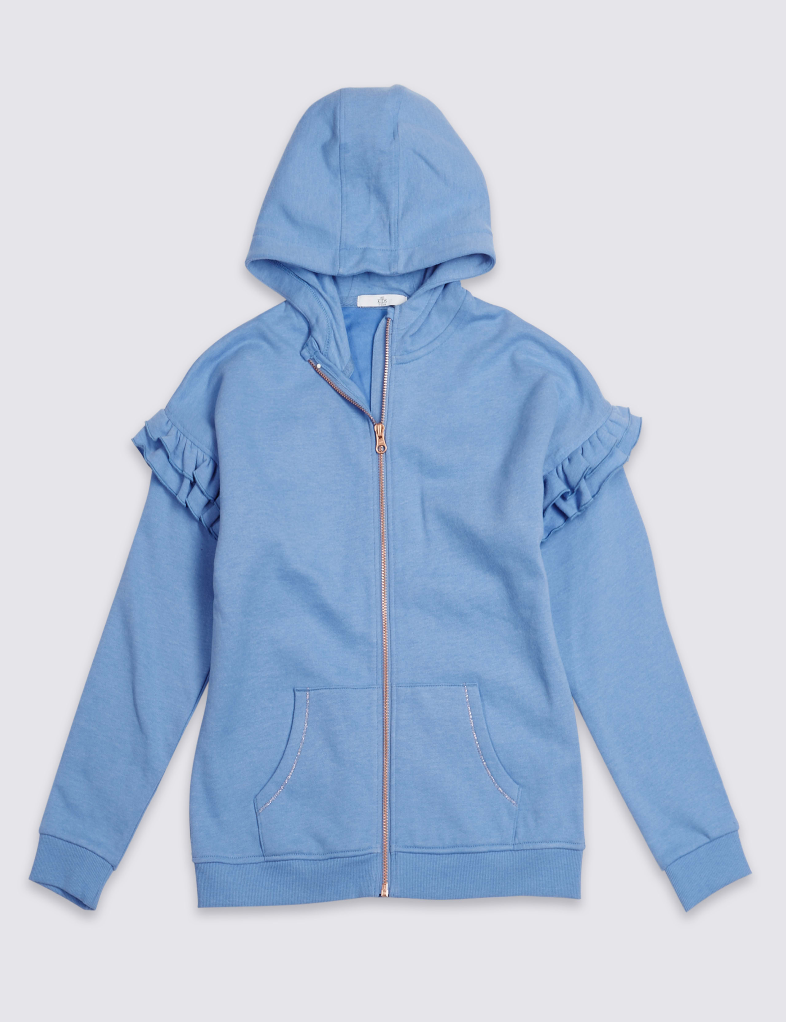 Frill Sleeve Hooded Sweatshirt (3-16 Years) 2 of 6
