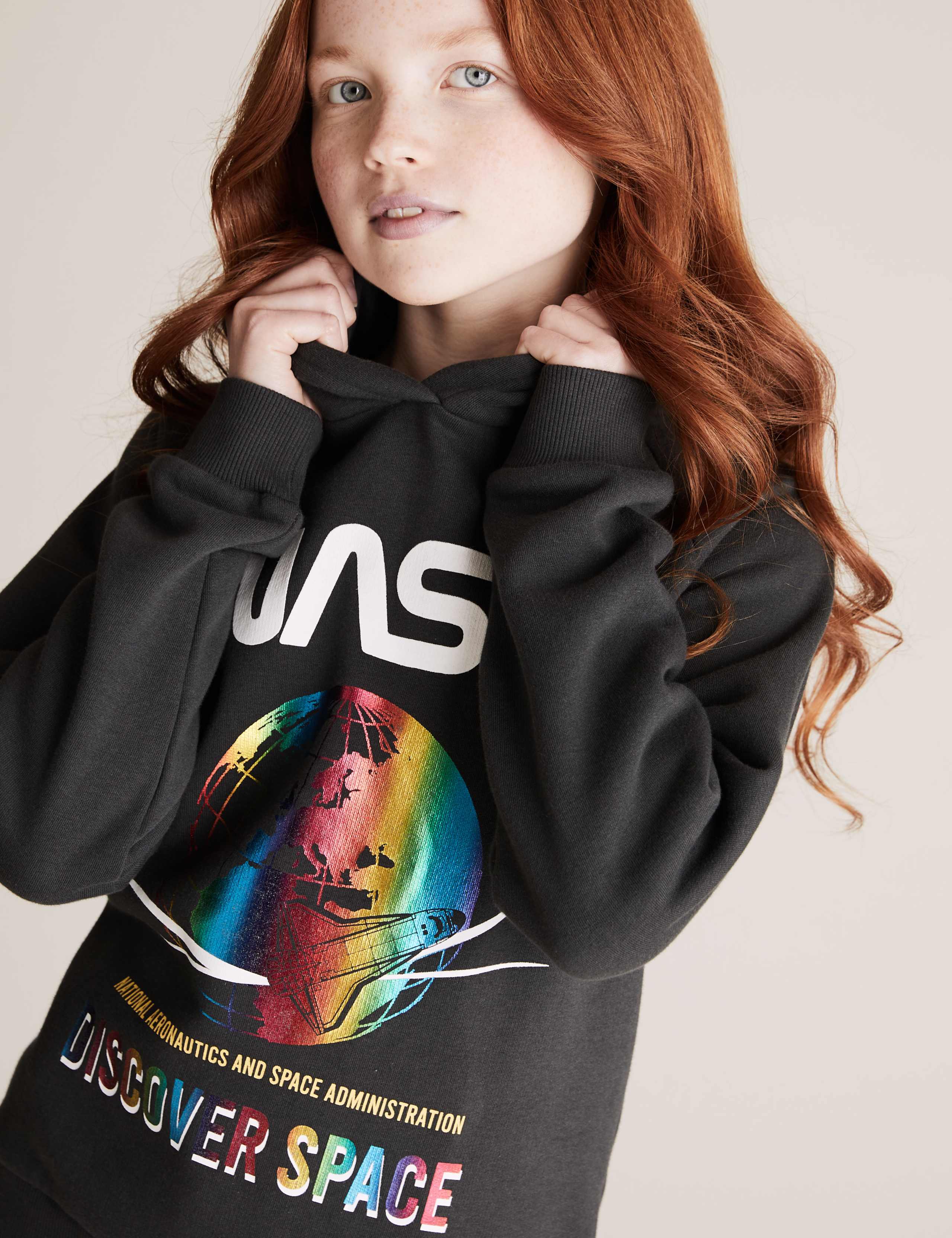 Cotton Rich NASA™ Graphic Hoodie (6-14 Yrs) 3 of 5
