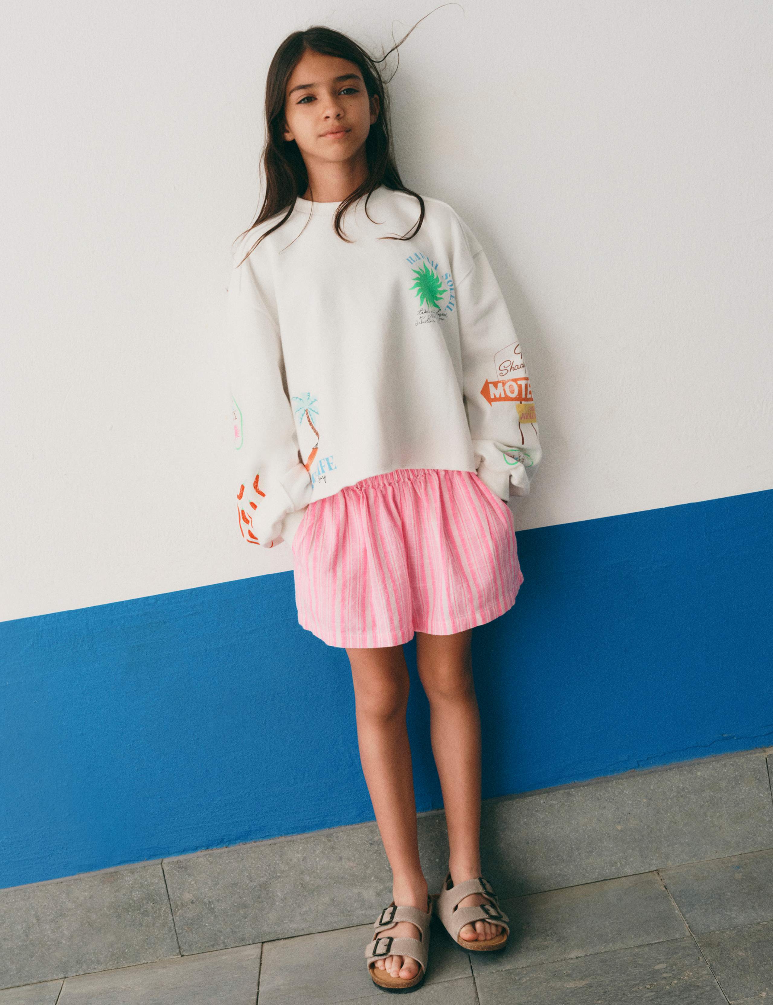 Cotton Rich Tropical Print Sweatshirt (2-16 Yrs) 3 of 4