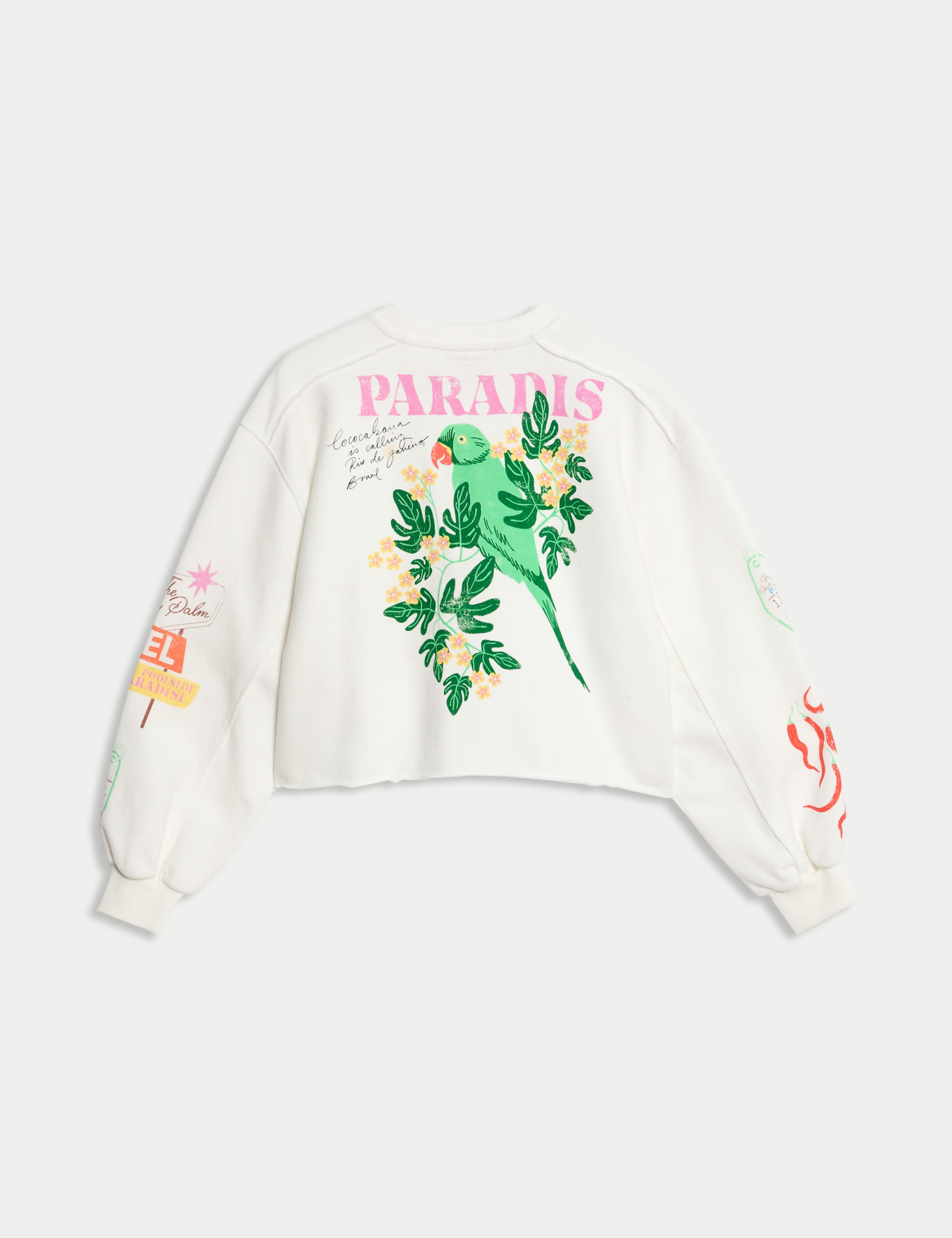 Cotton Rich Tropical Print Sweatshirt (2-16 Yrs) 4 of 4