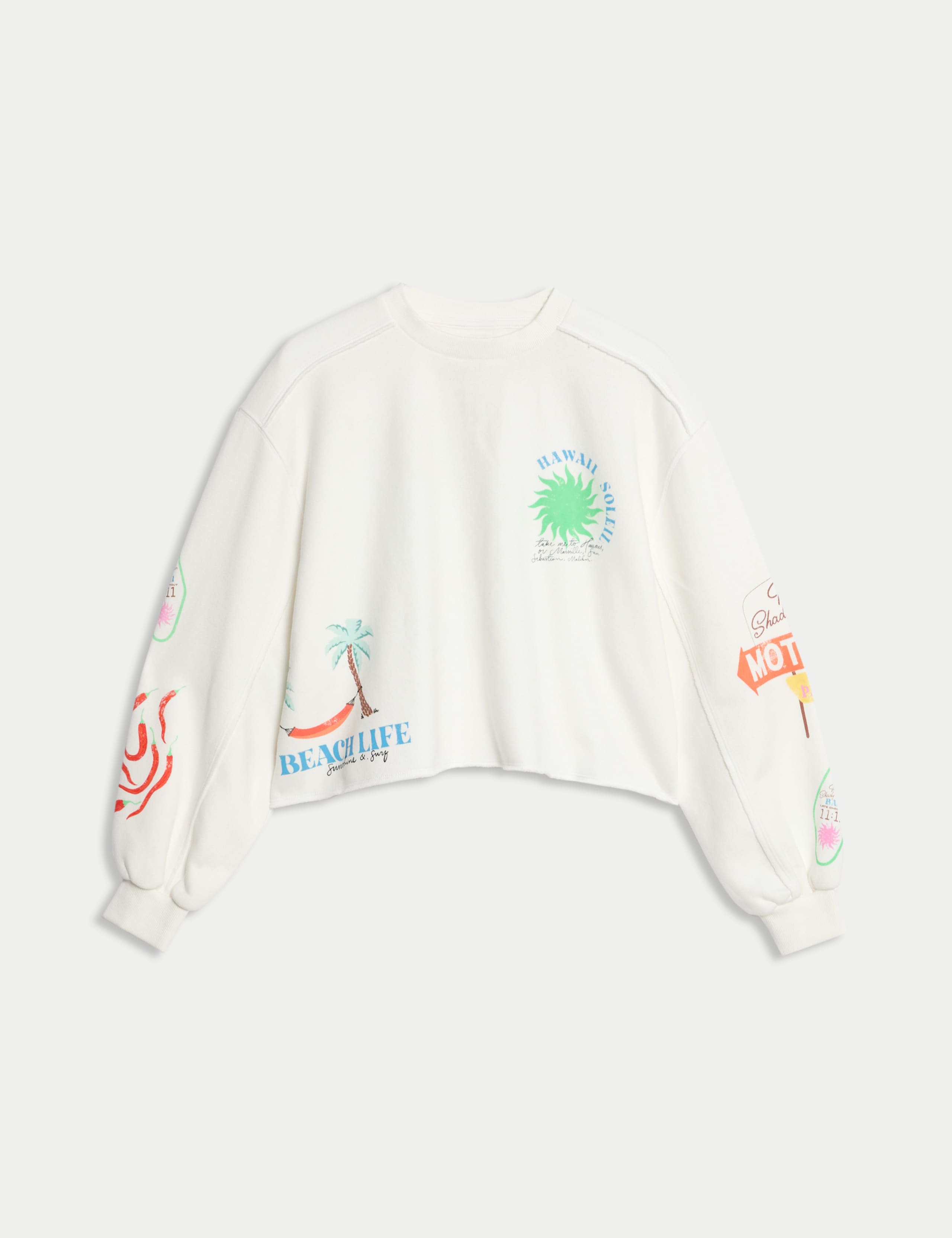 Cotton Rich Tropical Print Sweatshirt (2-16 Yrs) 2 of 4