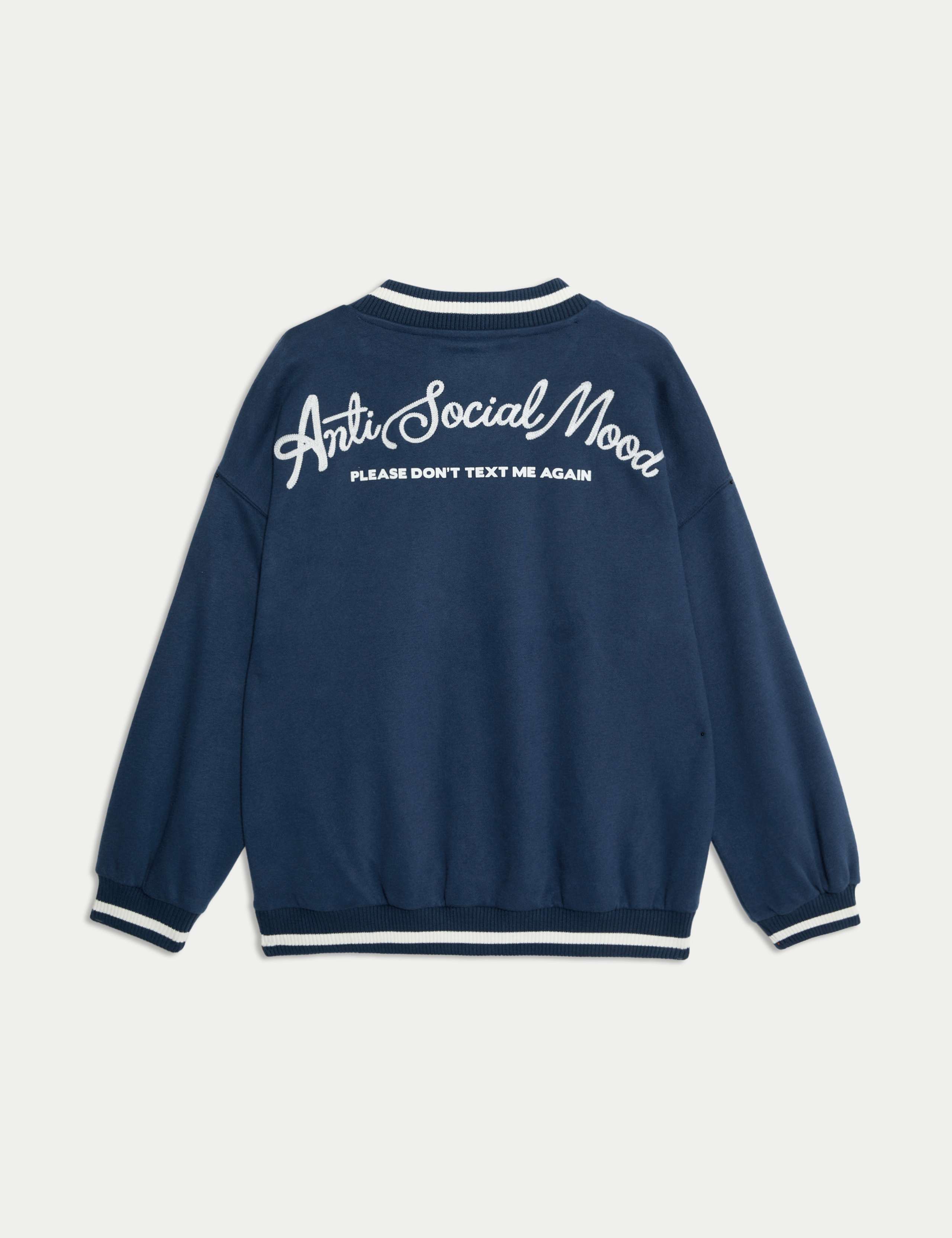 Cotton Rich Slogan Sweatshirt (6-16 Yrs) 5 of 5