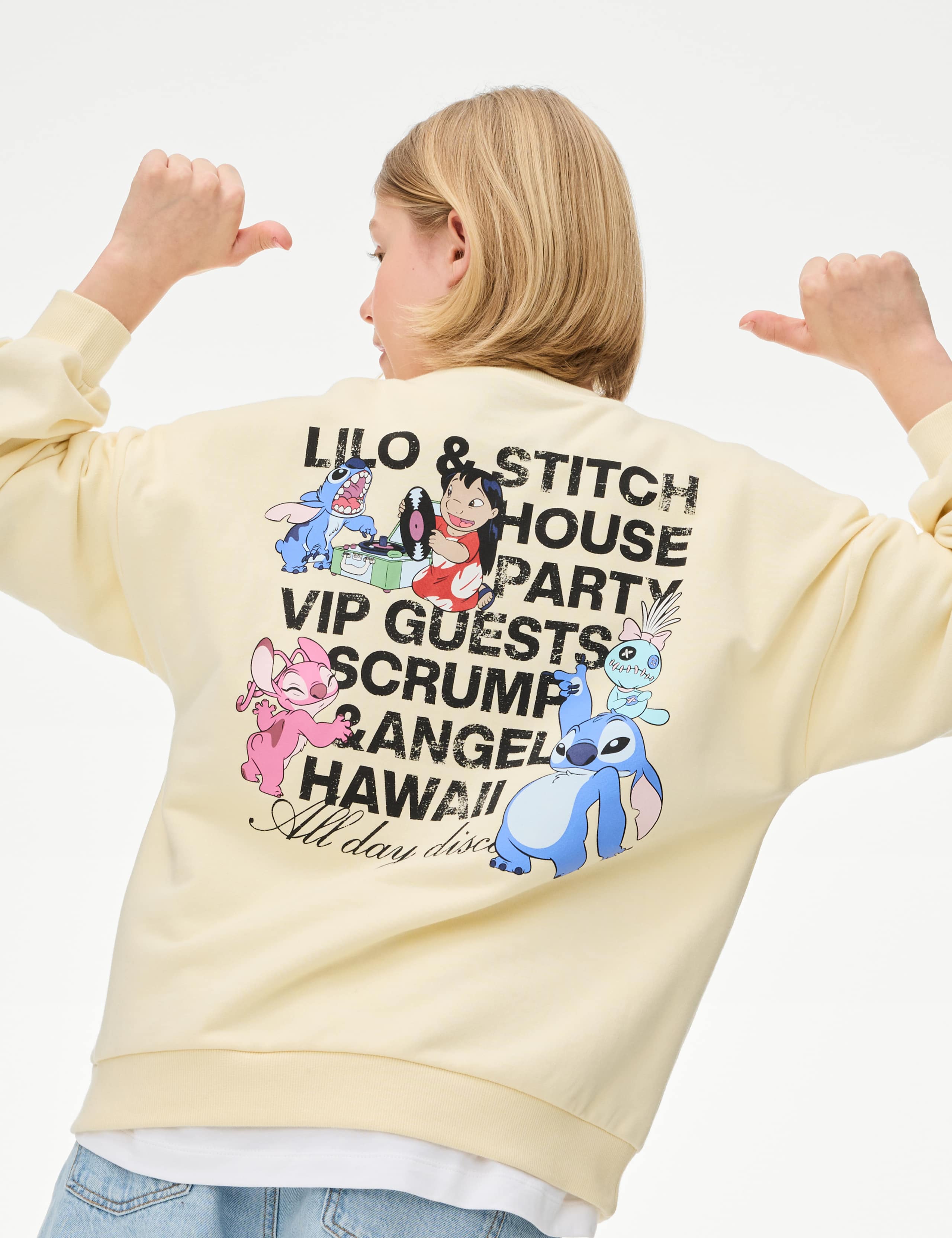 Cotton Rich Lilo & Stitch™ Sweatshirt (6-16 Yrs) 4 of 6