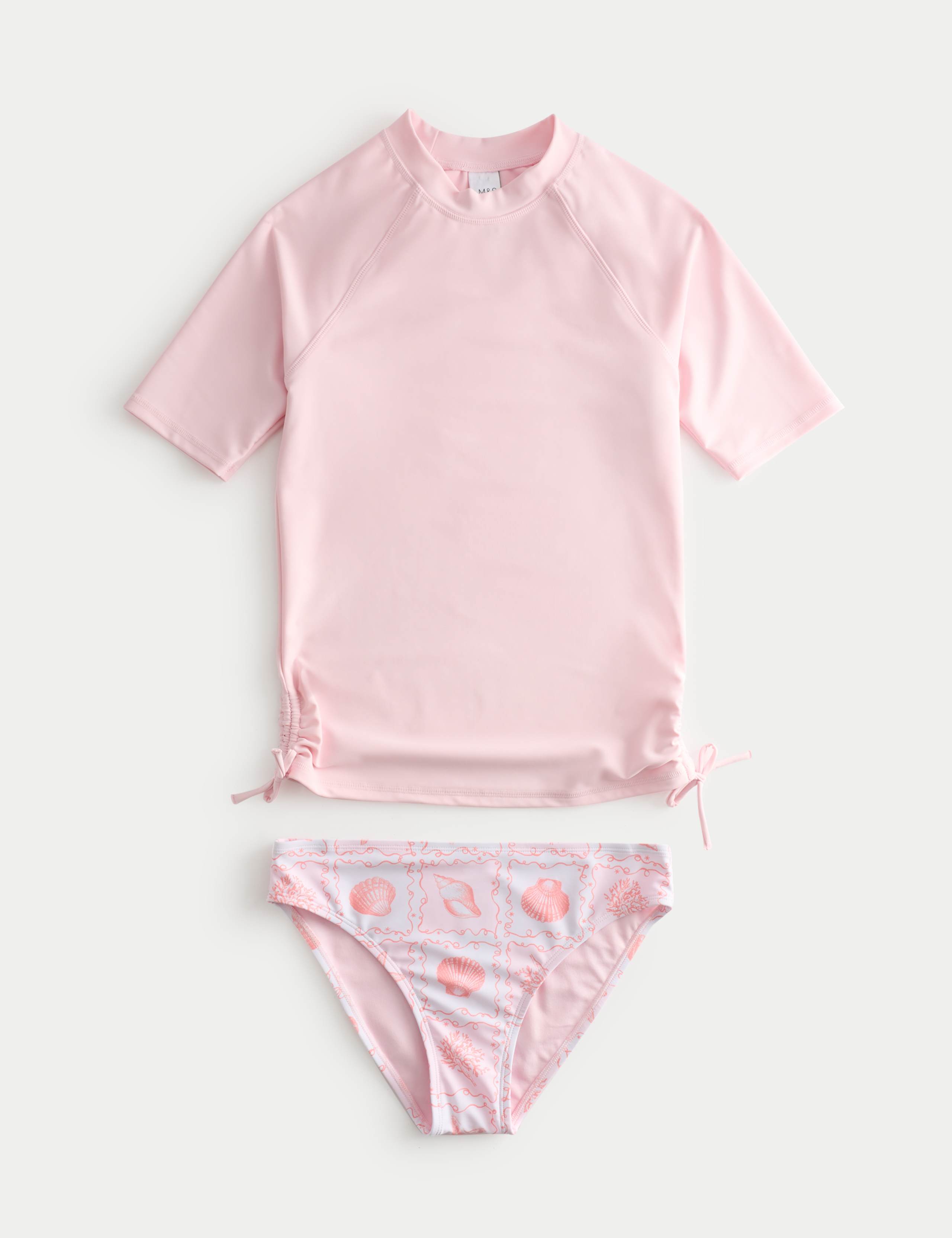 3 Piece Shell Print Bikini and Rash Vest (6-16 Yrs) 2 of 3