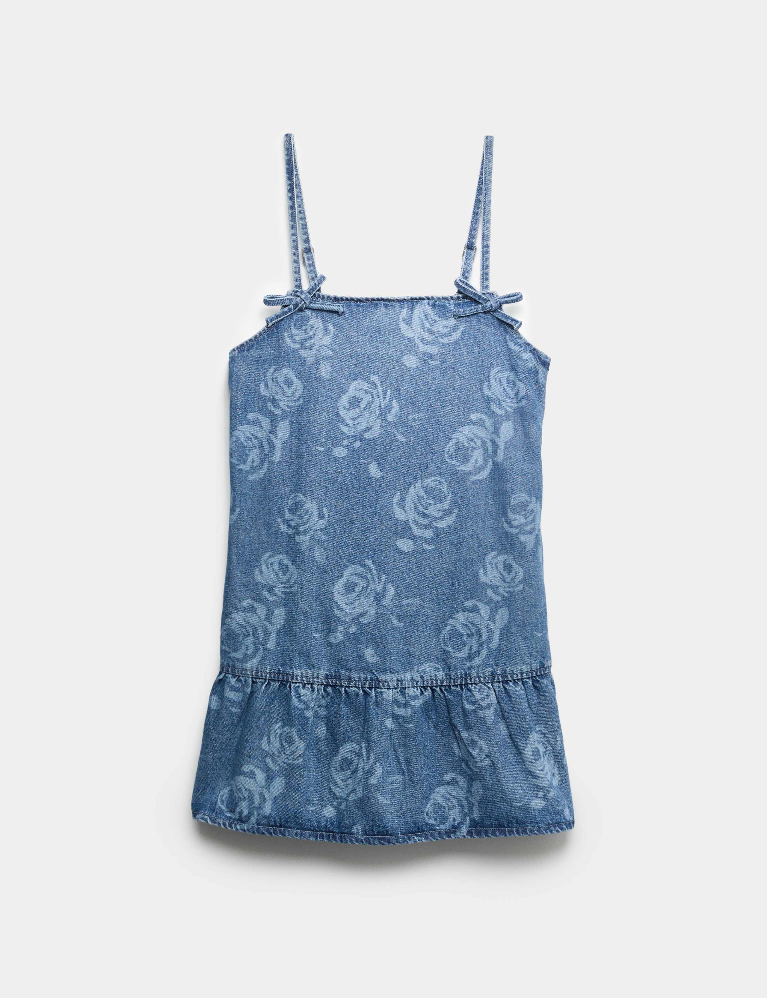 2pc Floral Print Denim Dress and Top (2-16 Yrs) 2 of 3