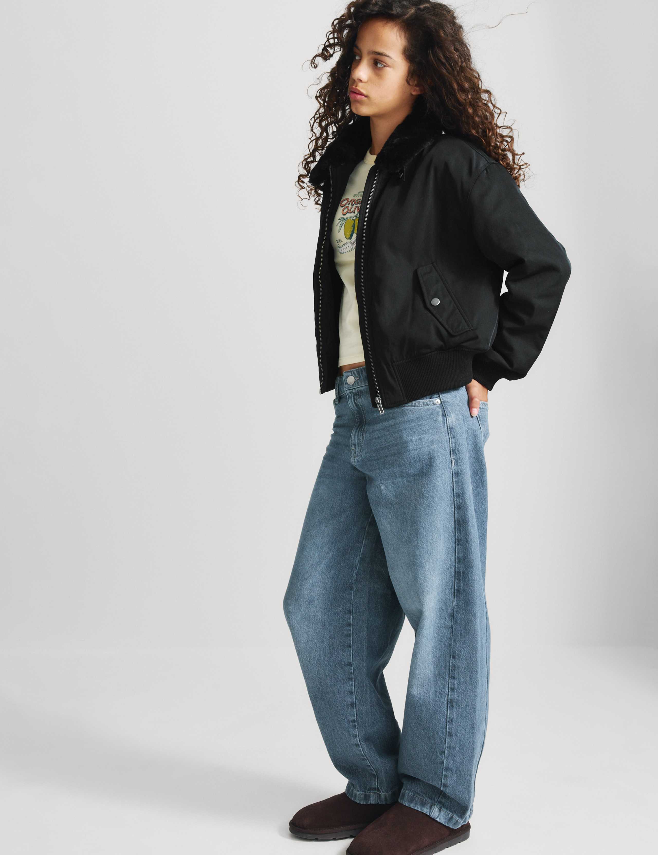 Stormwear™ Faux Fur Collared Bomber Jacket (6-16 Yrs) 5 of 6