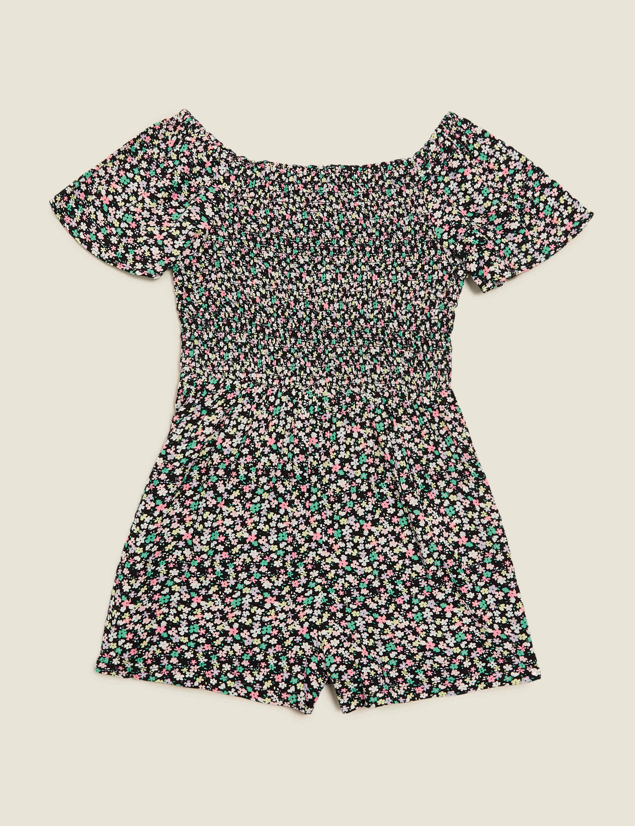 Ditsy Floral Shirred Playsuit (6-16 Yrs) 2 of 4