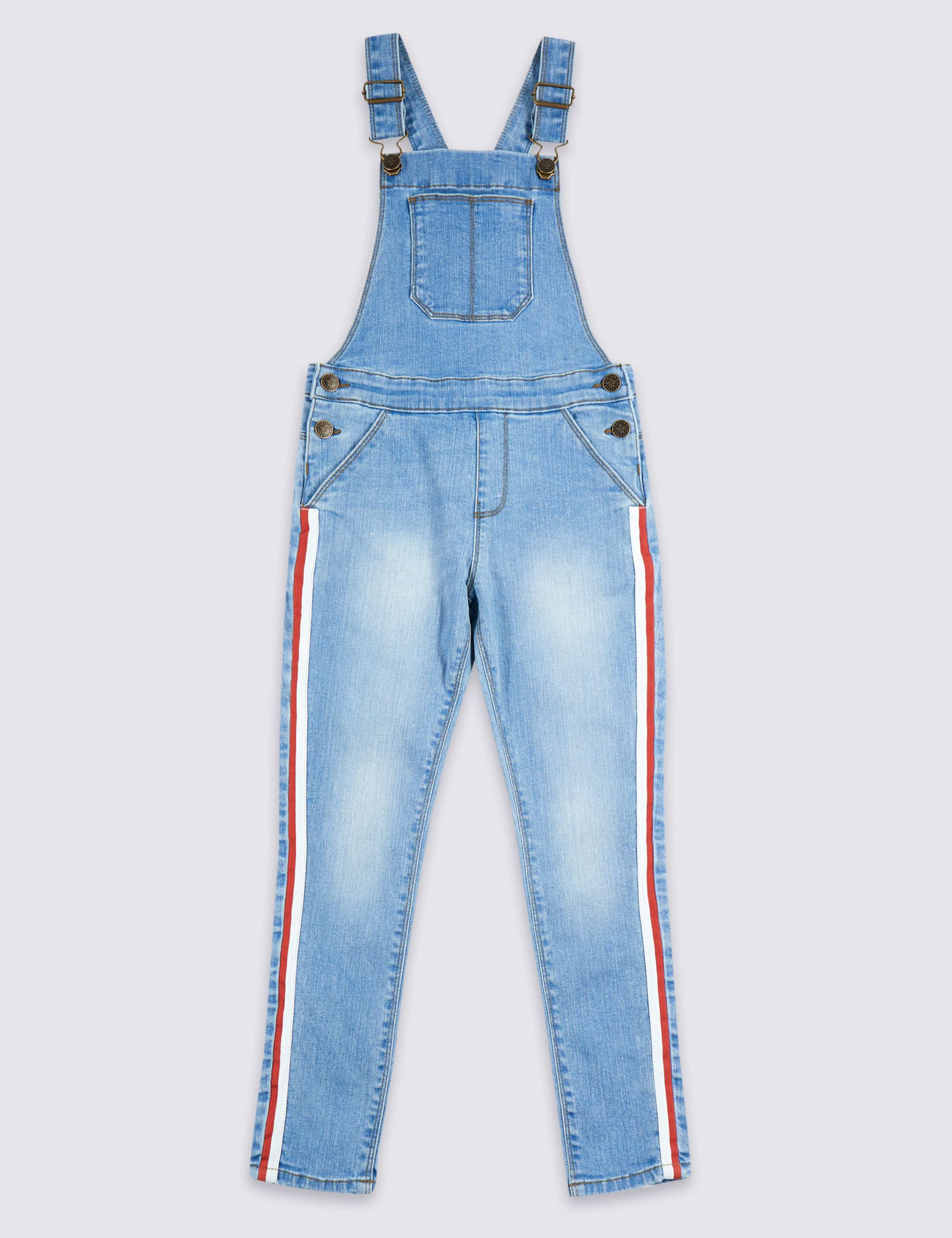 Cotton Dungarees with Stretch (3-16 Years) 2 of 4