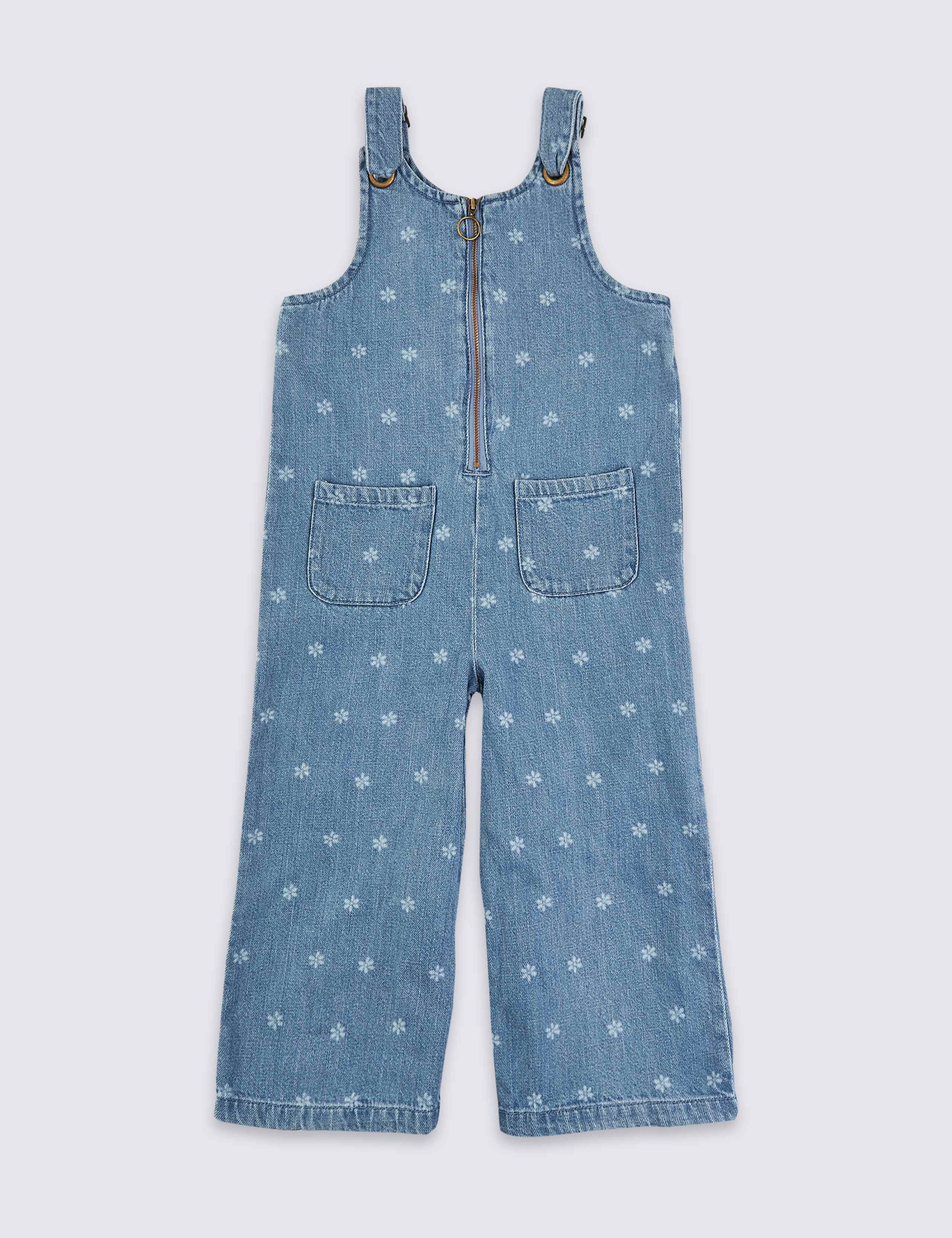 Denim Daisy Print Zip Jumpsuit (3-16 Years) 2 of 4