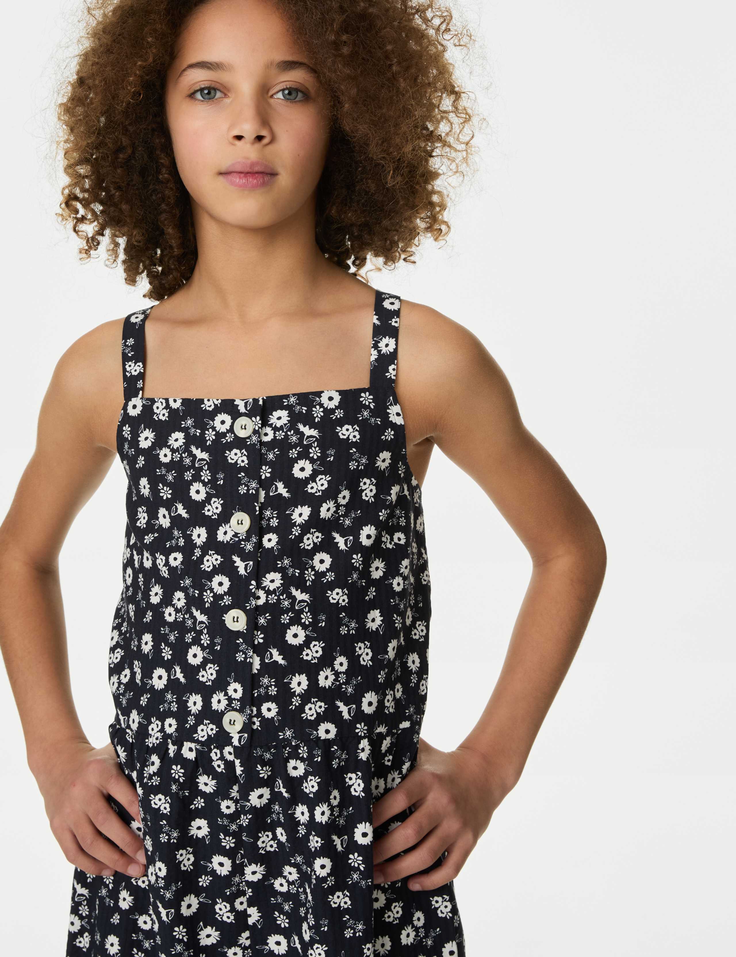 Cotton Rich Floral Jumpsuit (6-16 Yrs) 3 of 4