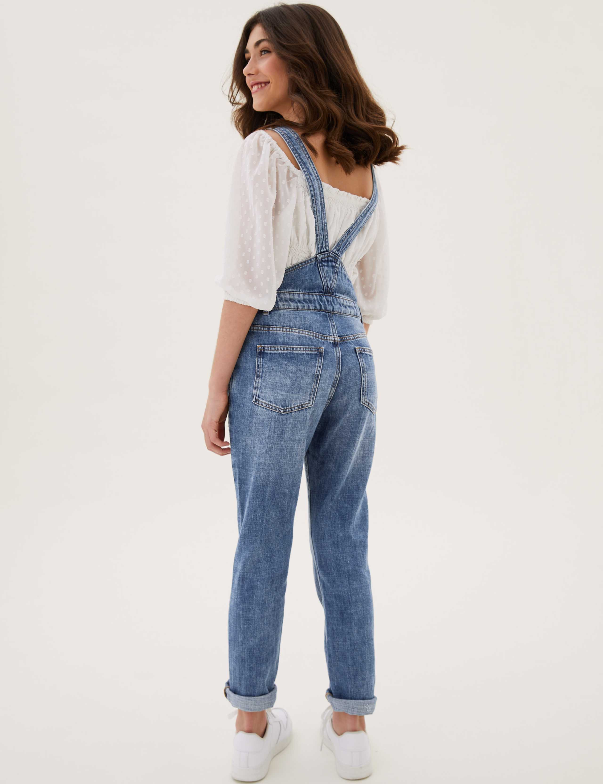 Denim Patchwork Dungarees (6-16 Yrs) 4 of 5