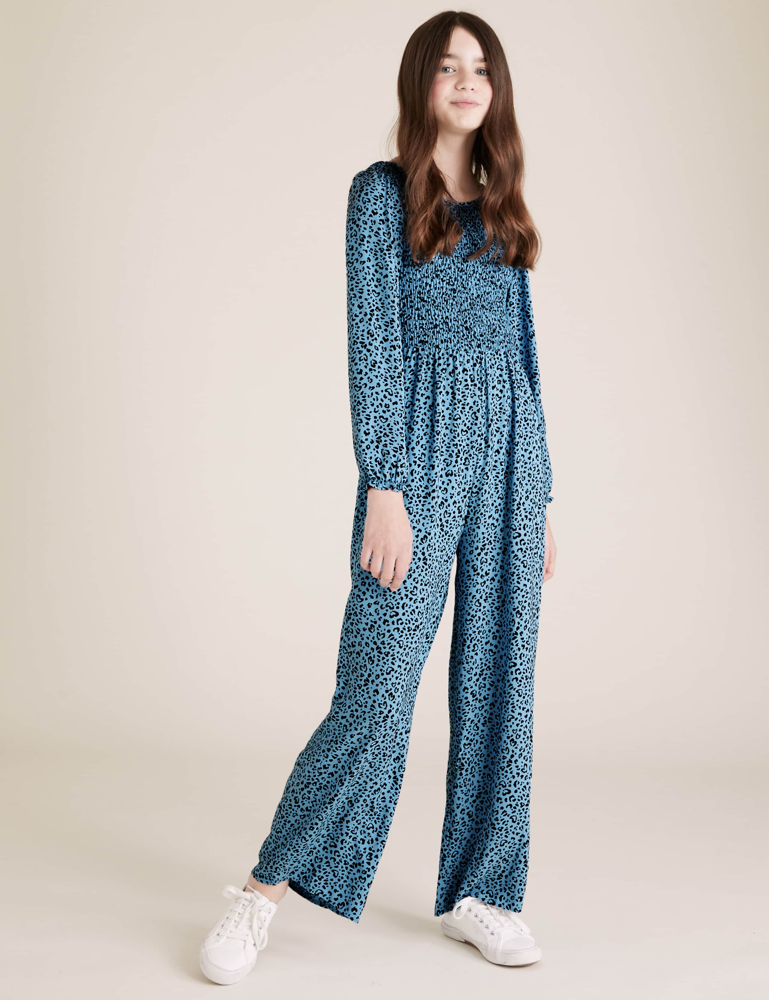 Animal Print Shirred Jumpsuit (6-16 Yrs) 3 of 4