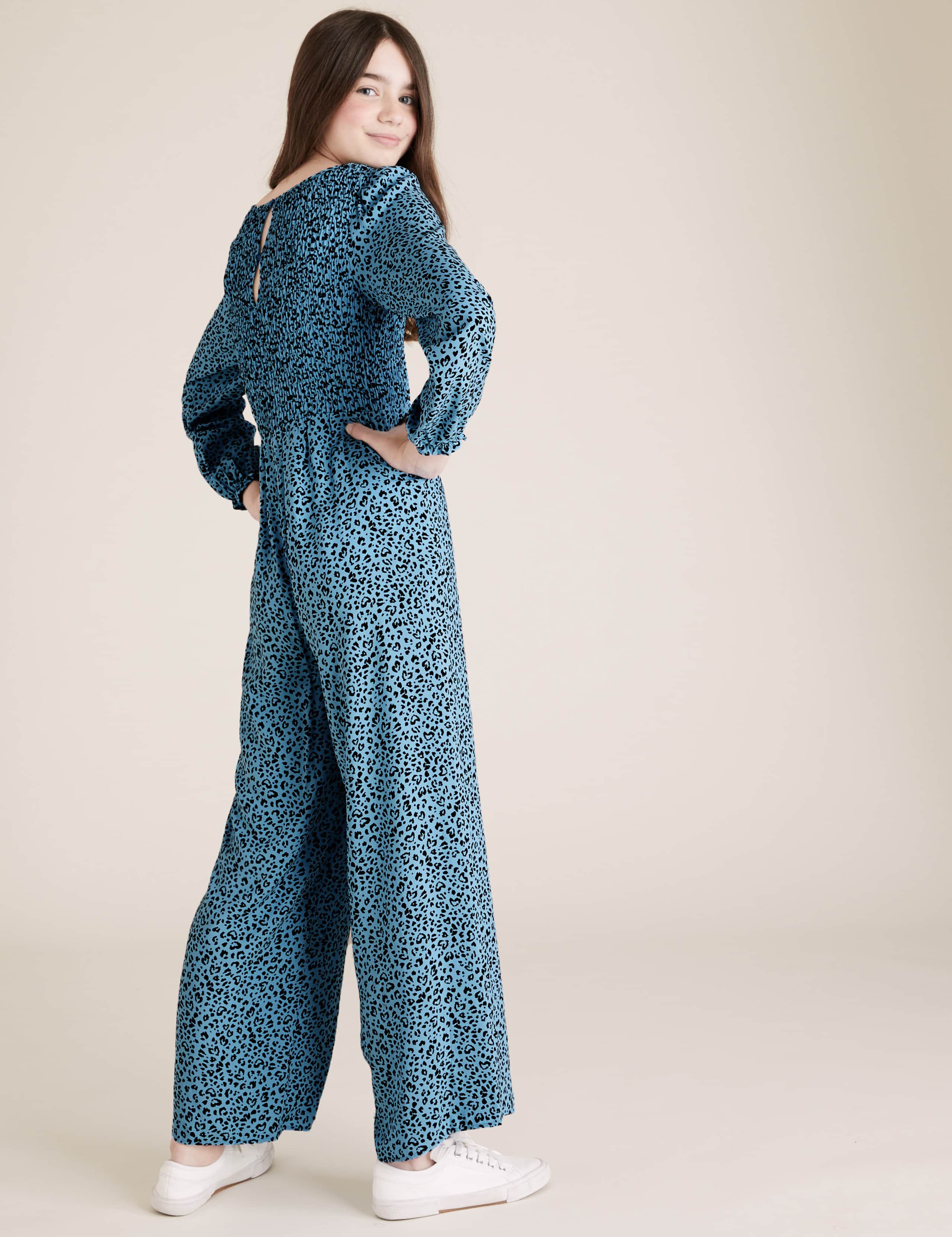Animal Print Shirred Jumpsuit (6-16 Yrs) 4 of 4