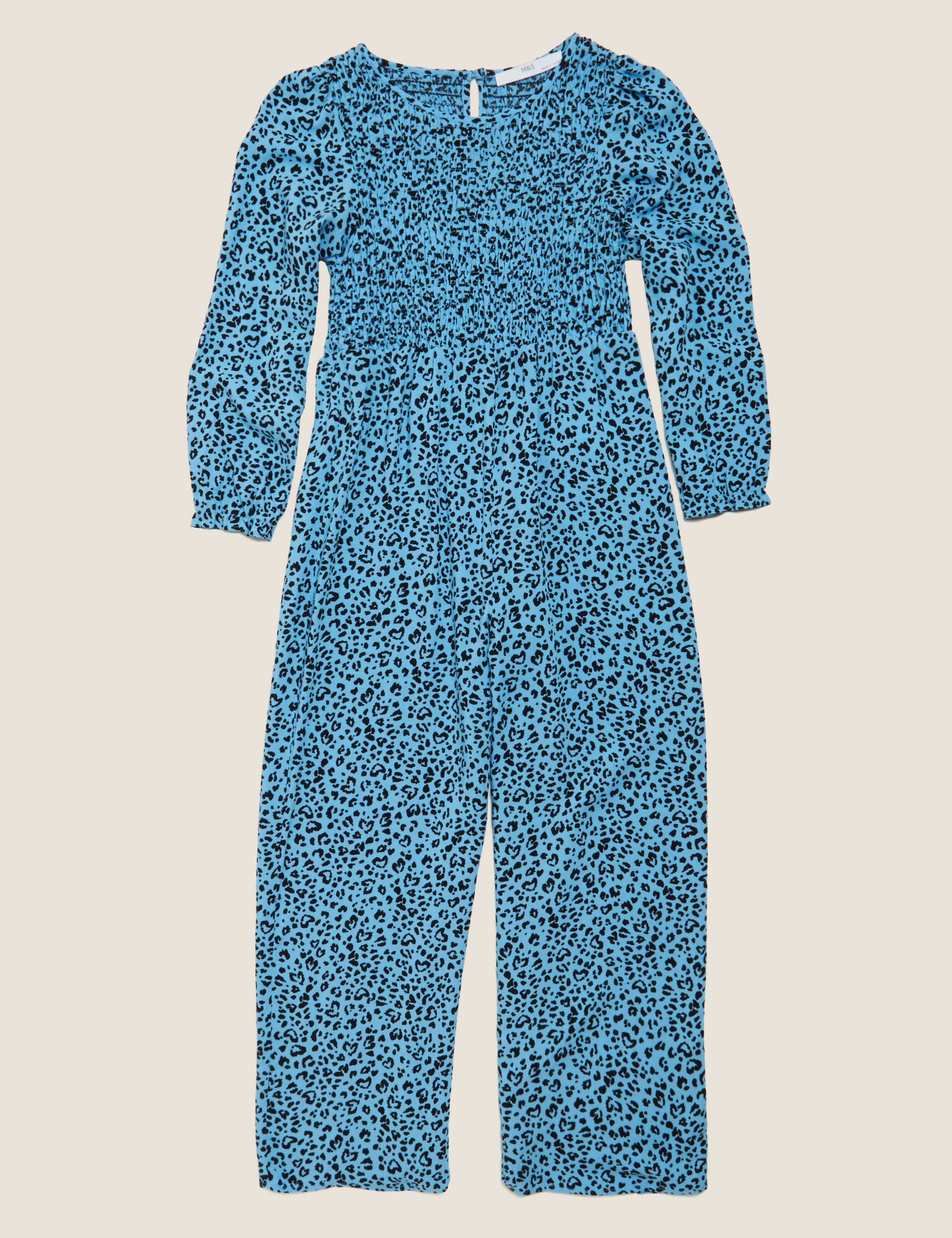 Animal Print Shirred Jumpsuit (6-16 Yrs) 2 of 4