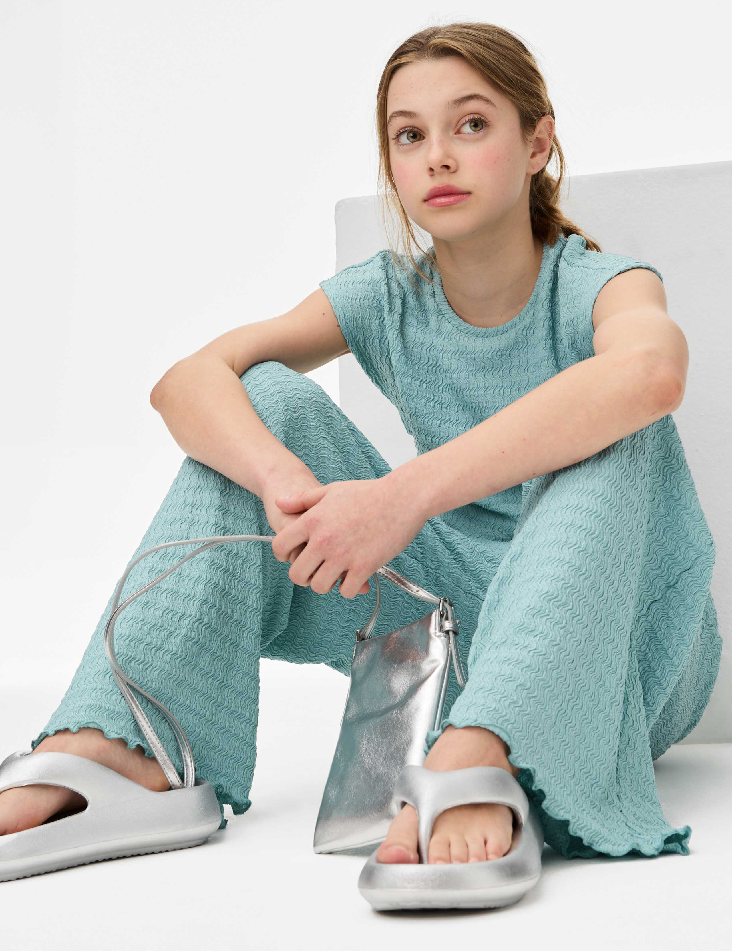 2pc Textured Top and Trousers Outfit (6-16 Yrs) 1 of 5