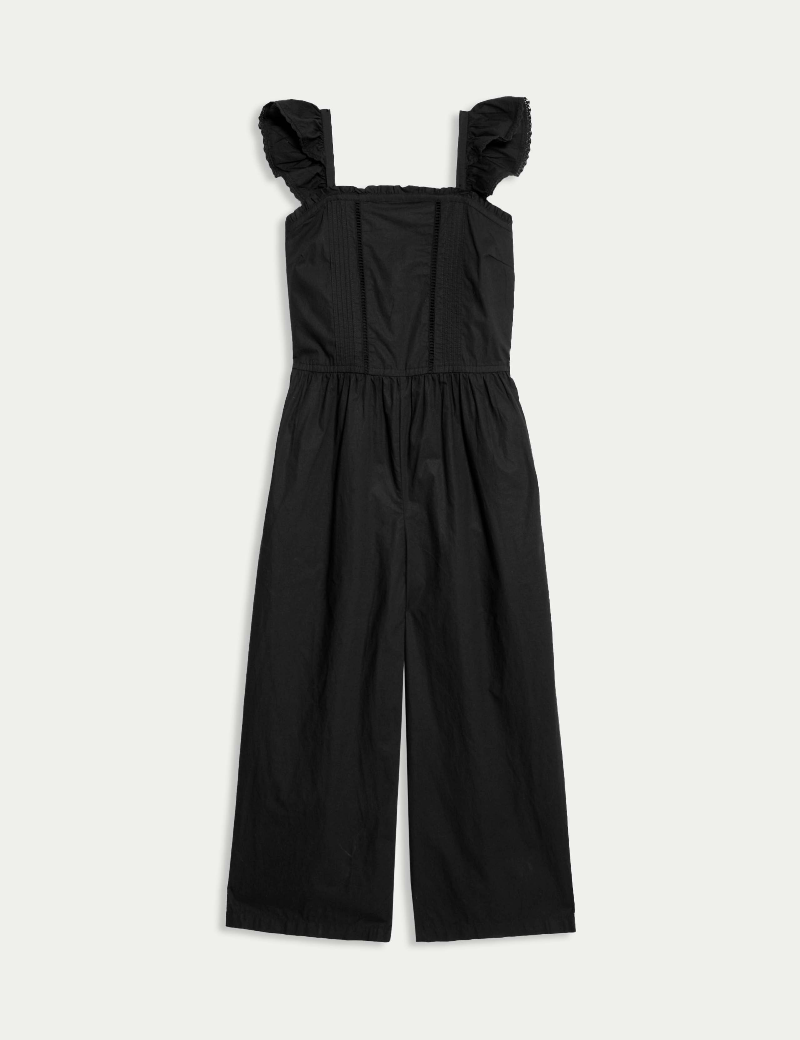 Pure Cotton Frill Wide Leg Jumpsuit (6-16 Yrs) 2 of 5