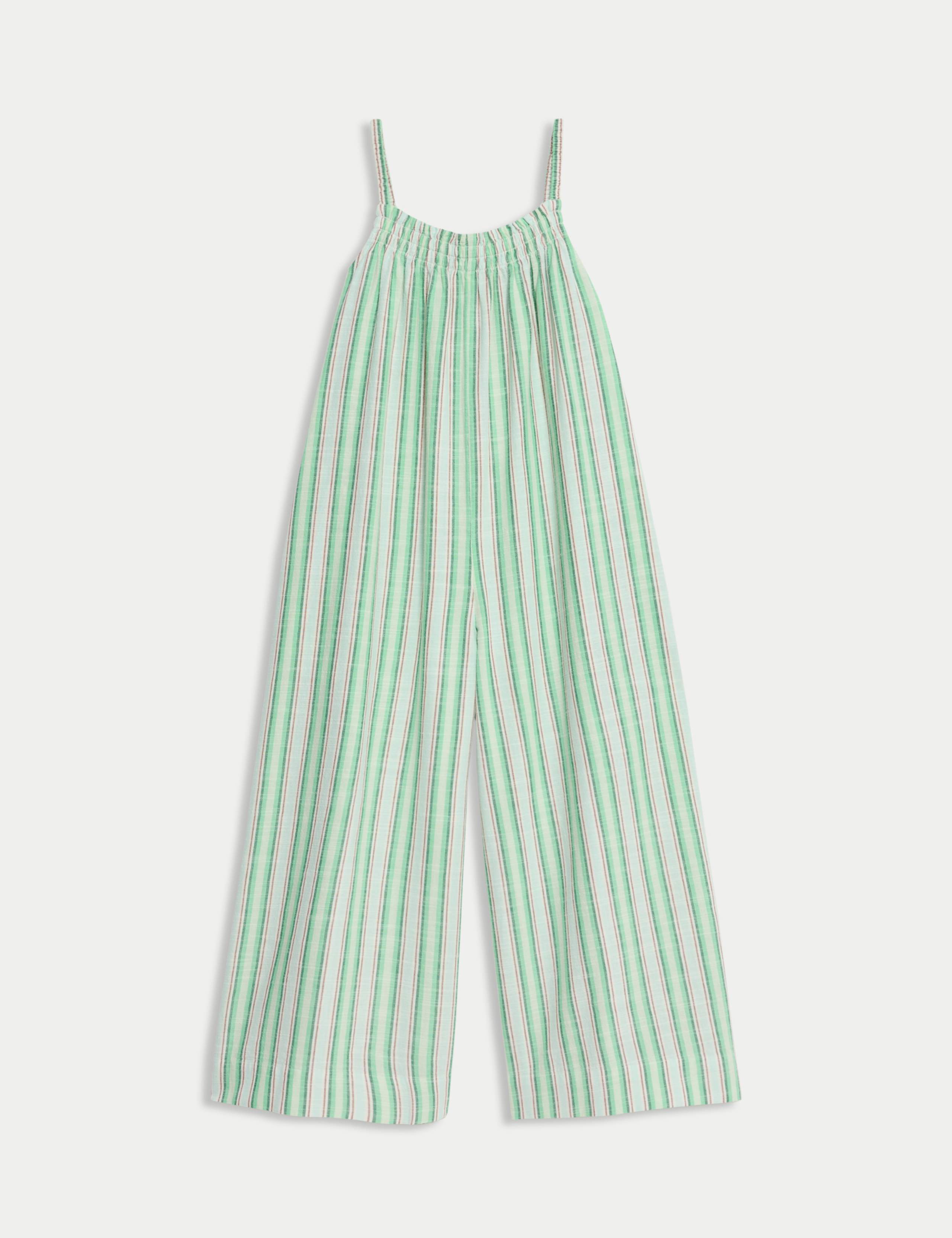 Pure Cotton Striped Jumpsuit (2-16 Yrs) 2 of 6