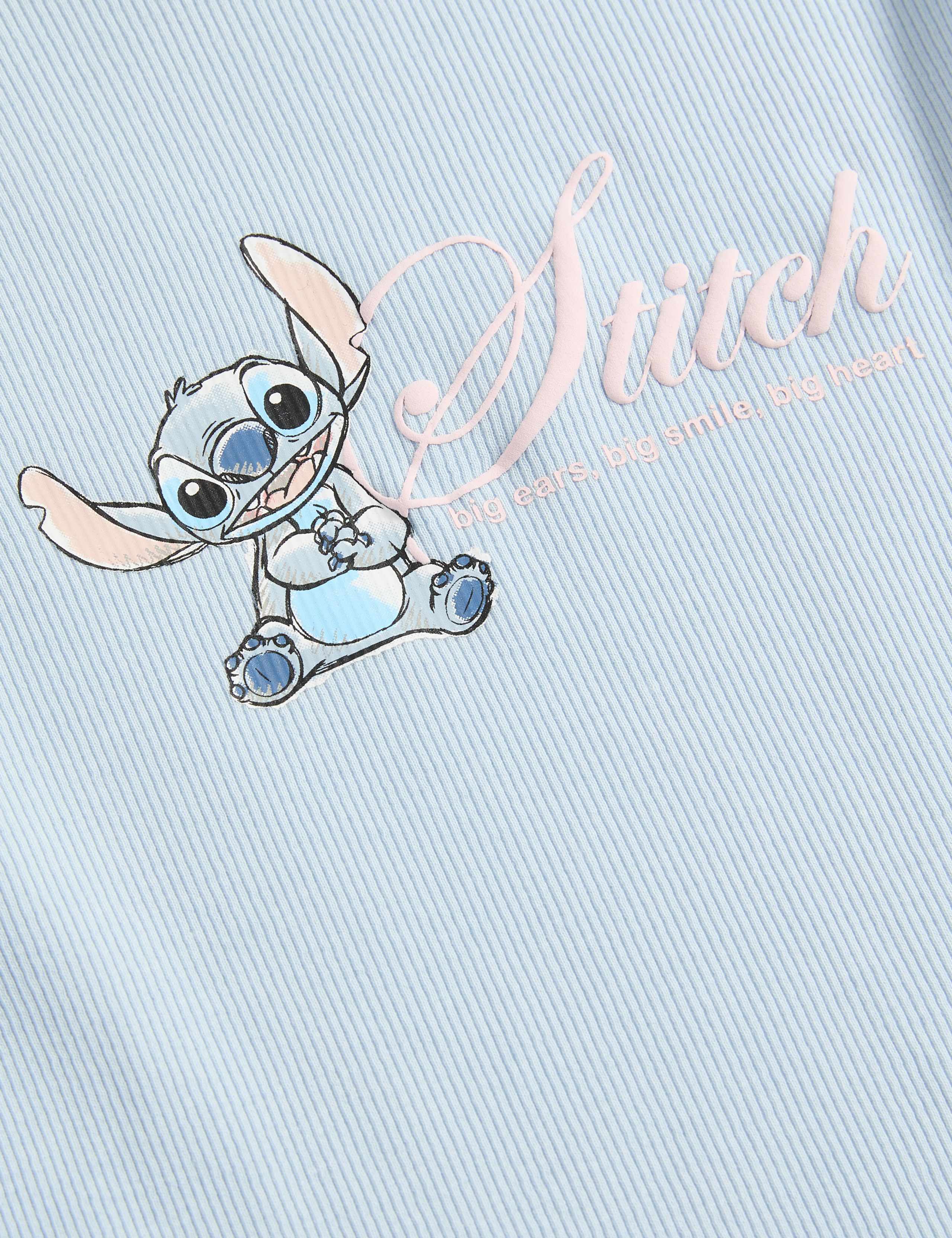 Cotton Rich Lilo & Stitch™ Ribbed Top (6-16 Yrs) 2 of 3