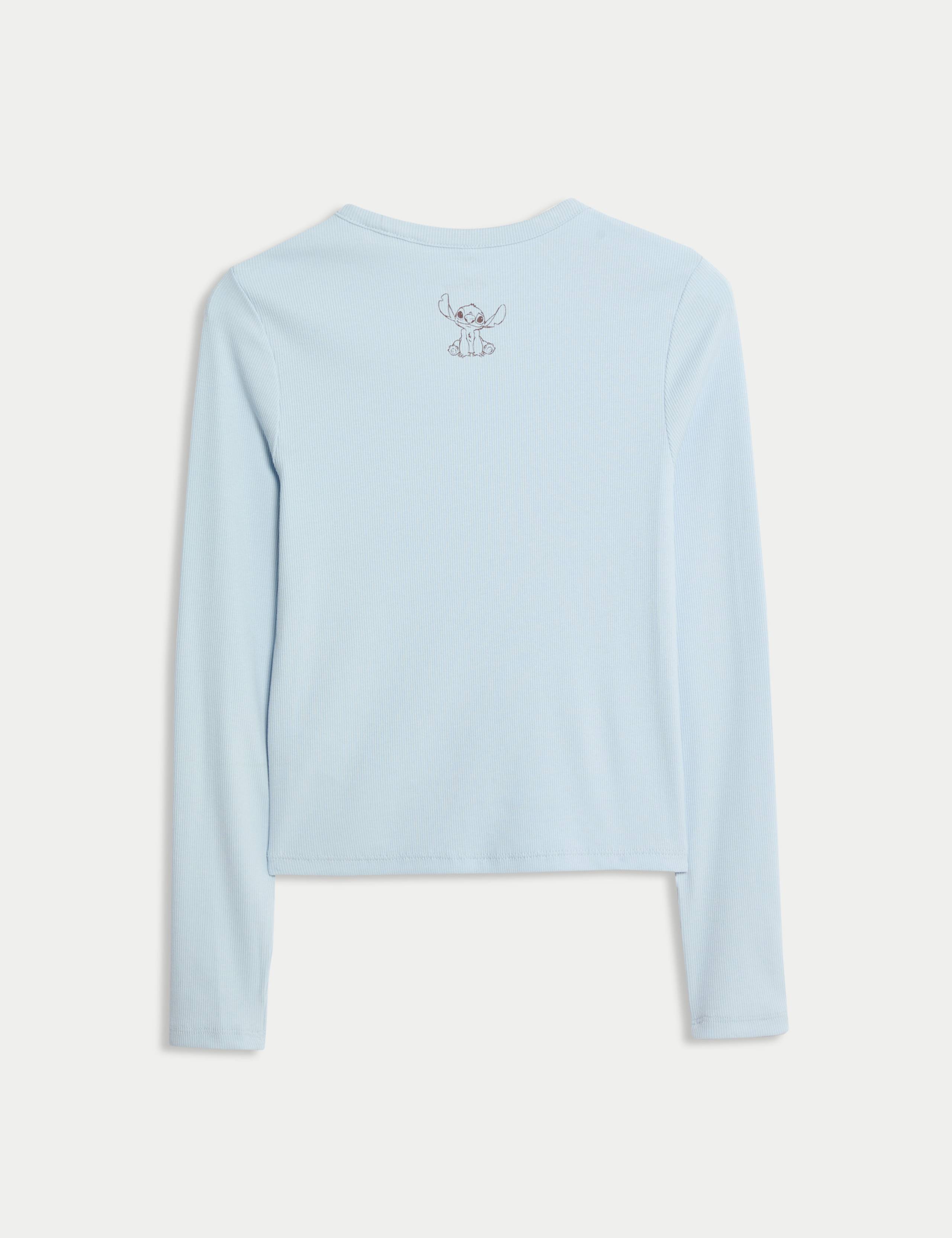 Cotton Rich Lilo & Stitch™ Ribbed Top (6-16 Yrs) 3 of 3