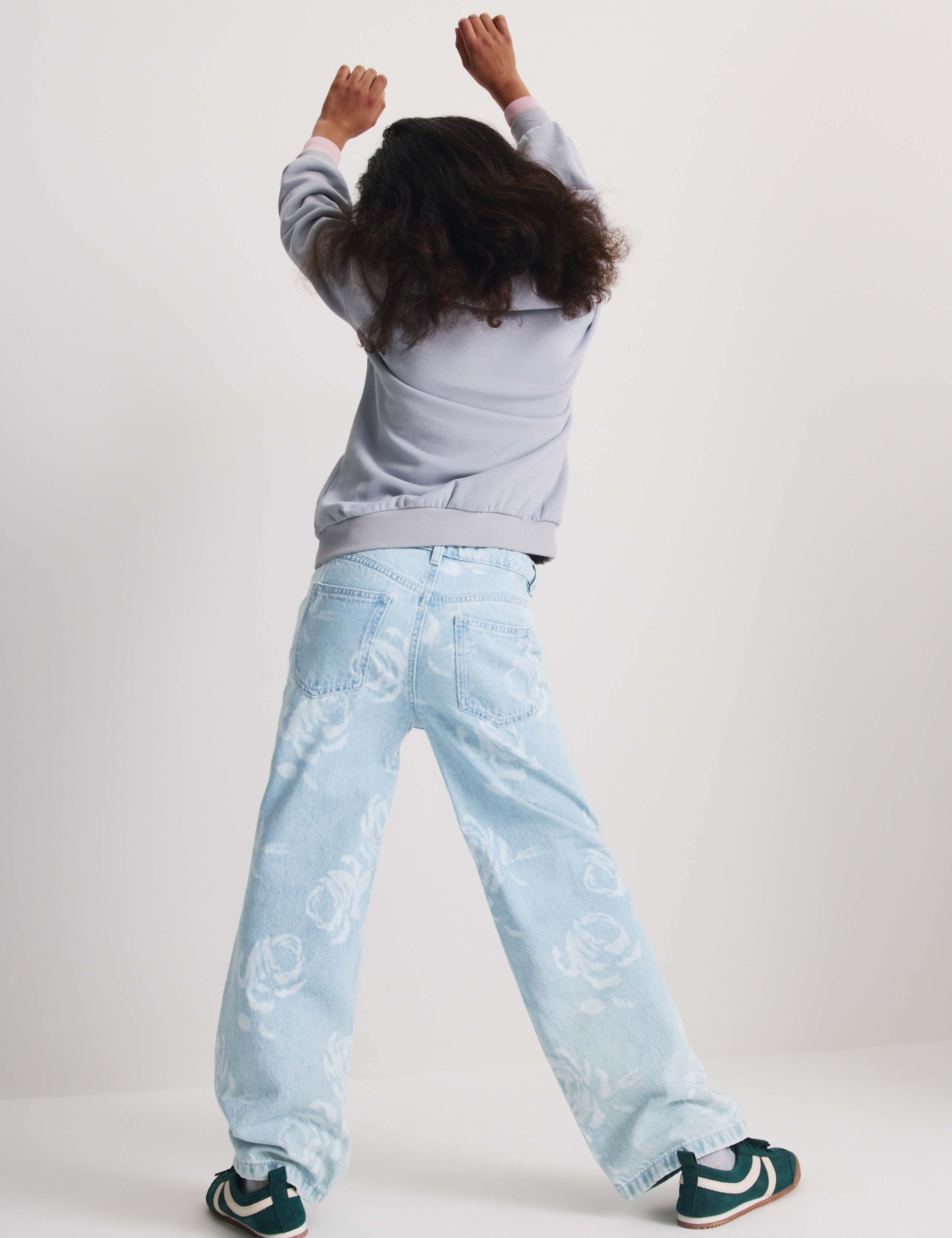 Denim Wide Leg Floral Print Jeans (6-16 Yrs) 3 of 9