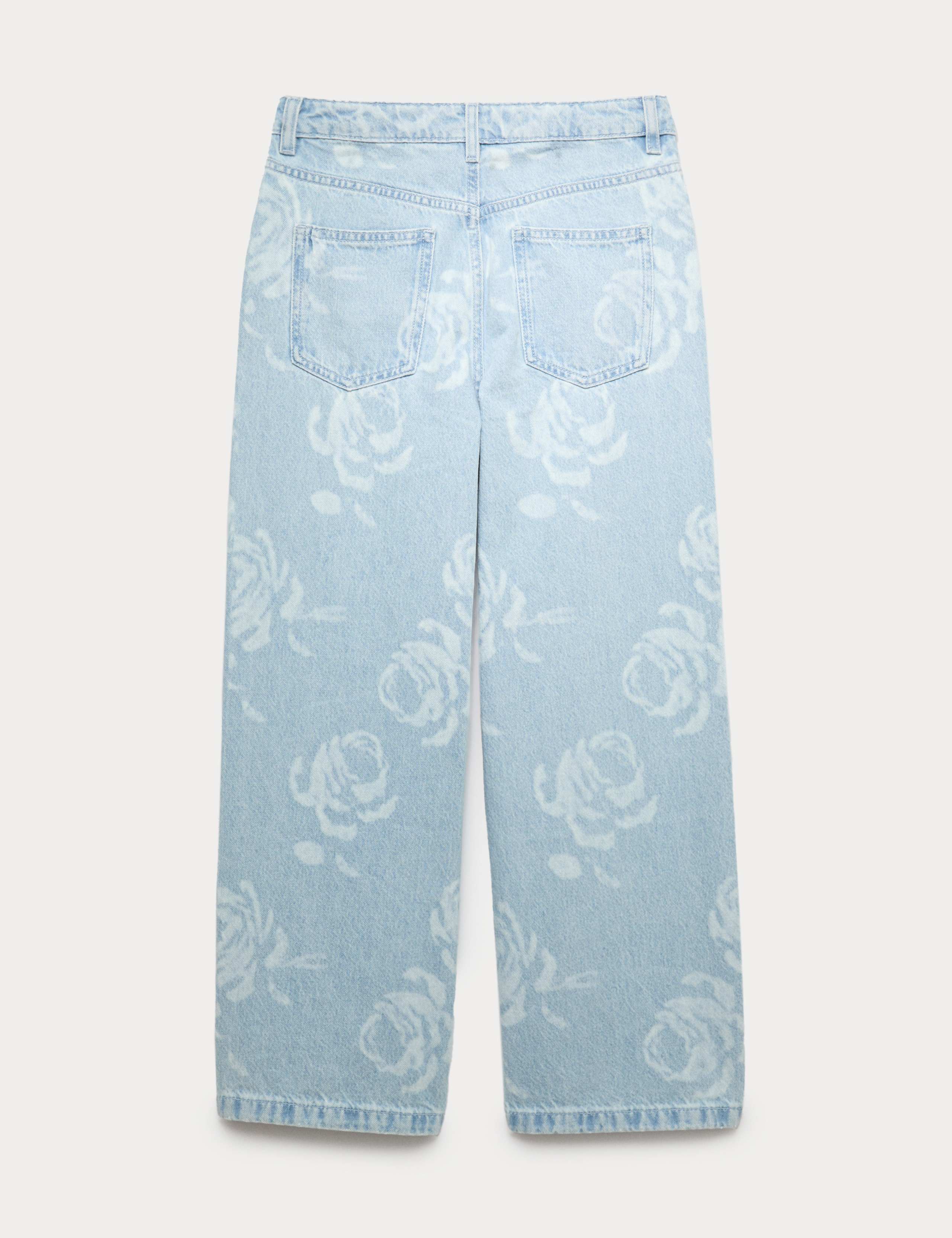 Denim Wide Leg Floral Print Jeans (6-16 Yrs) 8 of 9