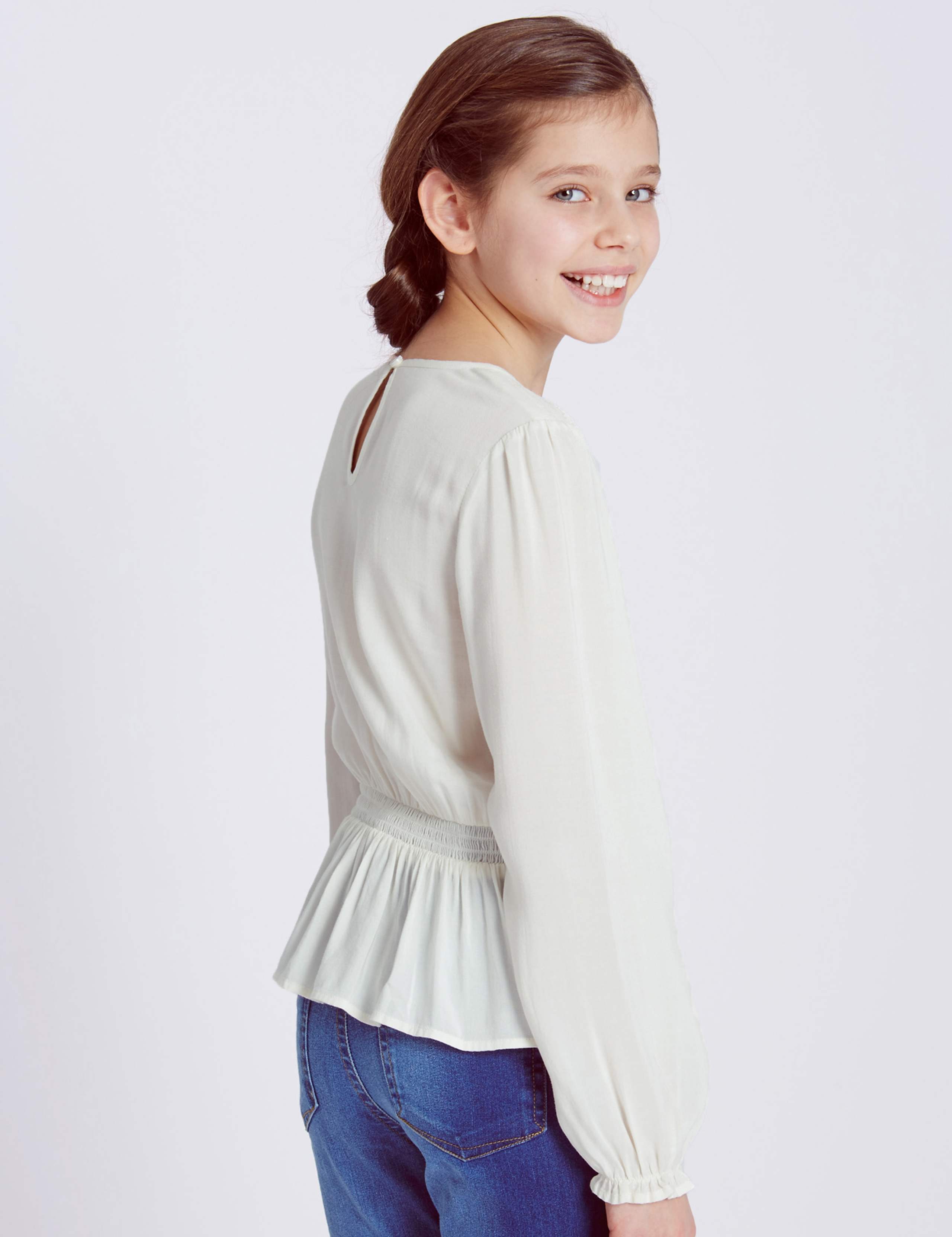 Long Sleeve Embroidered Top (5-14 Years) 3 of 3