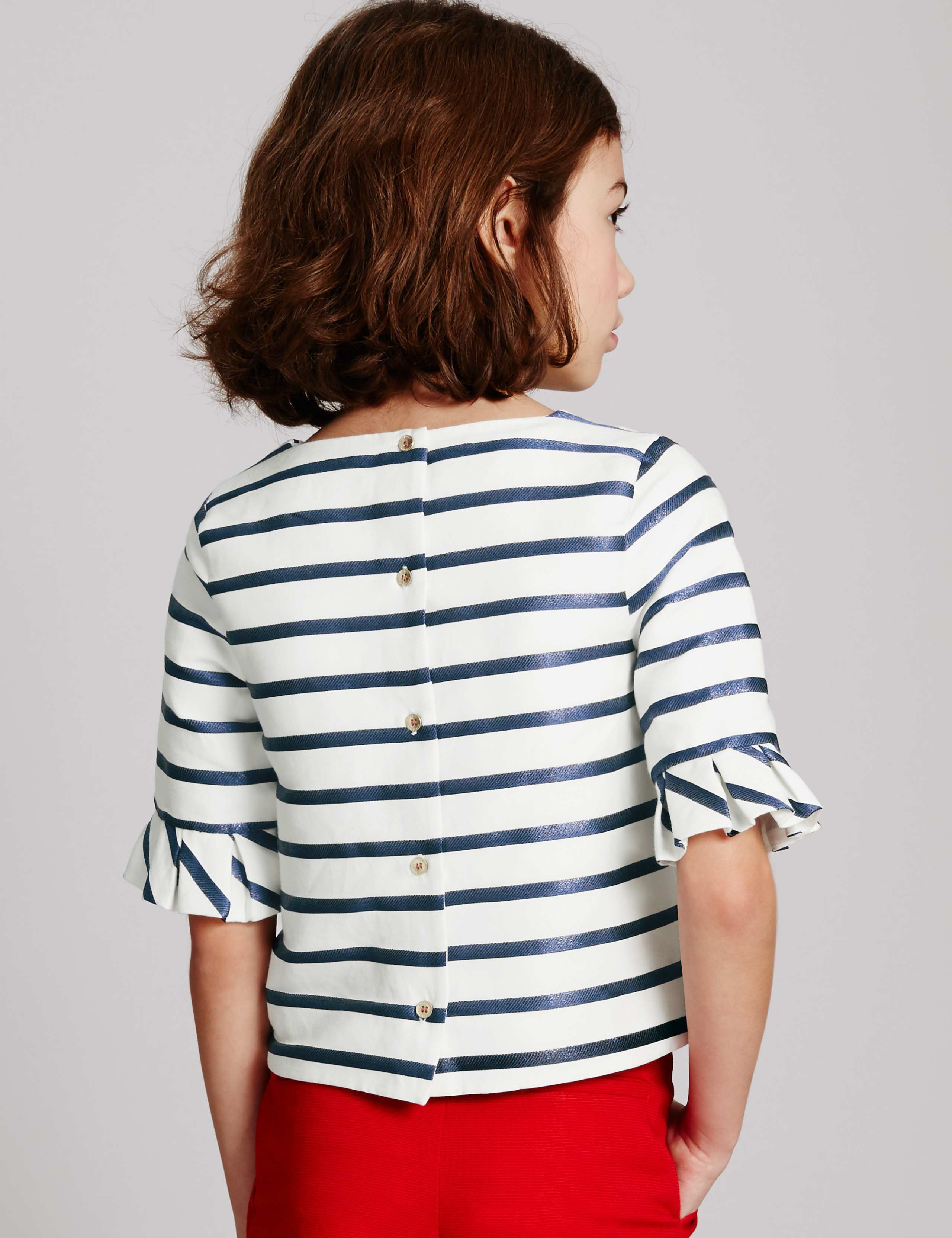 Striped Half Sleeve Top (3-14 Years) 3 of 3