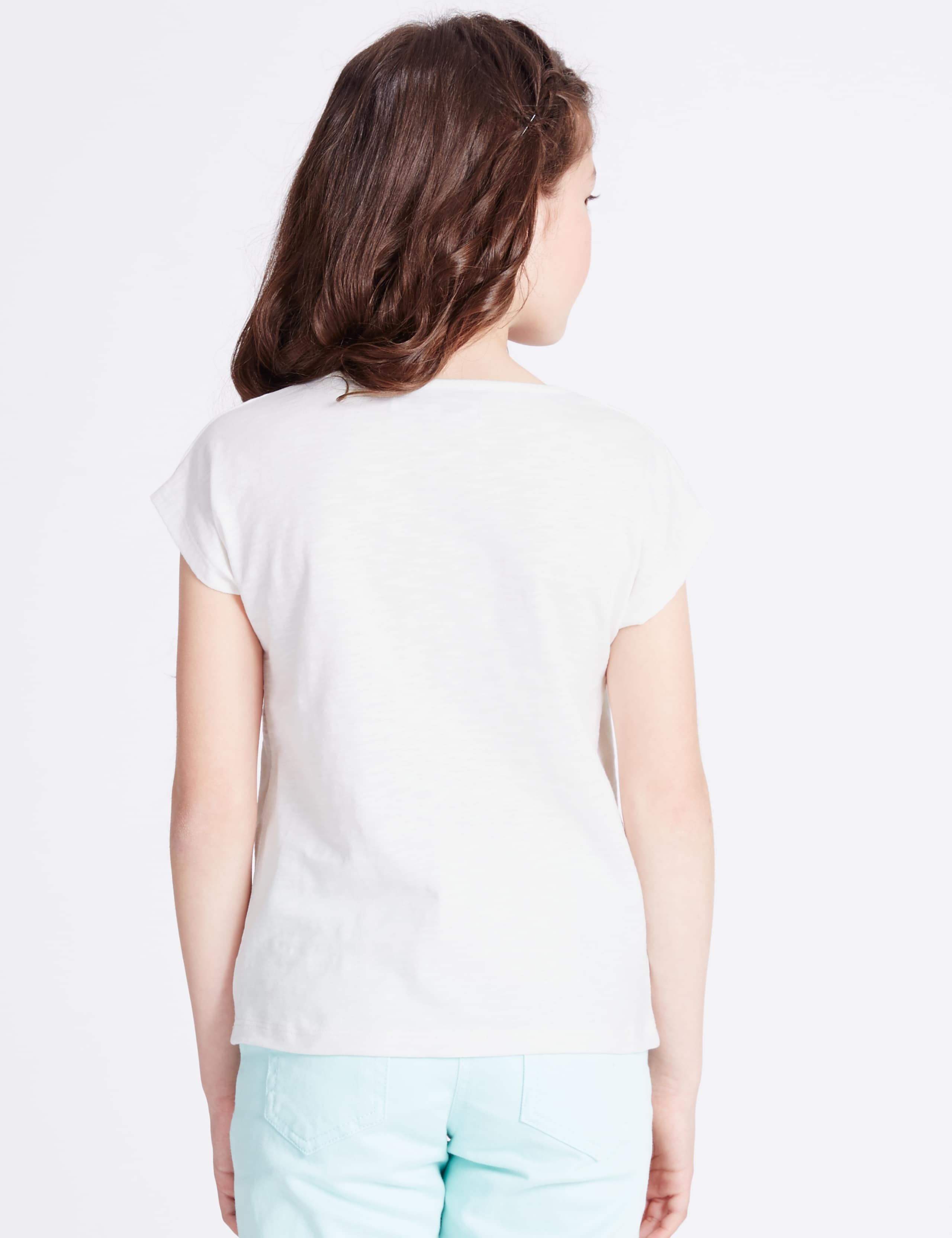 Pure Cotton Sequin Top with StayNEW™ (3-14 Years) 3 of 5