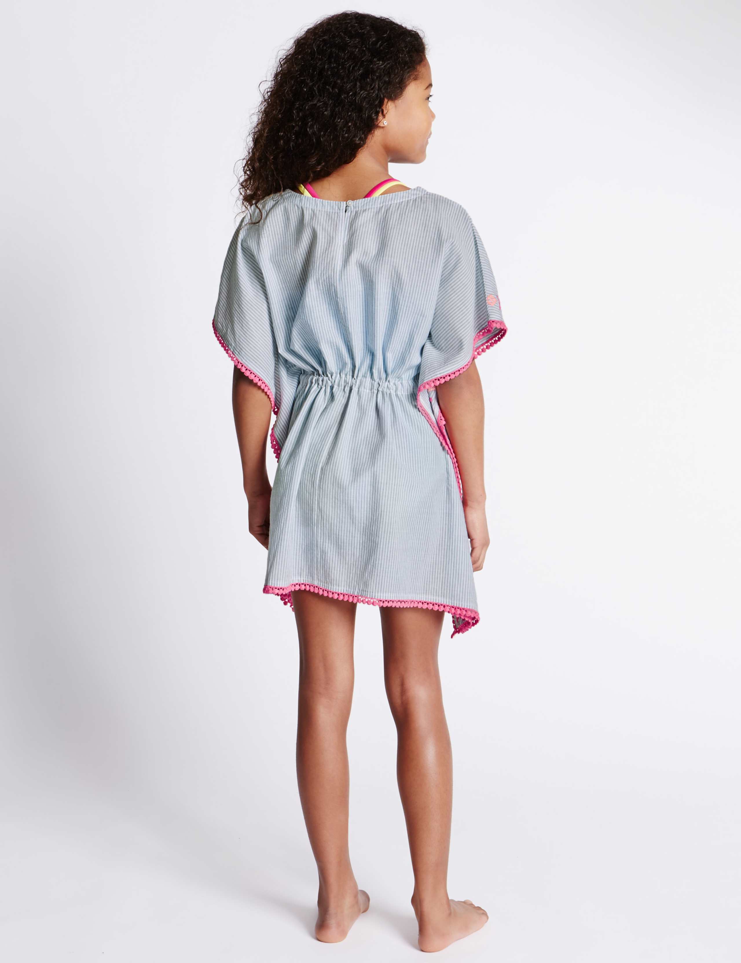Pure Cotton Pinstriped Kaftan (5-14 Years) 3 of 3