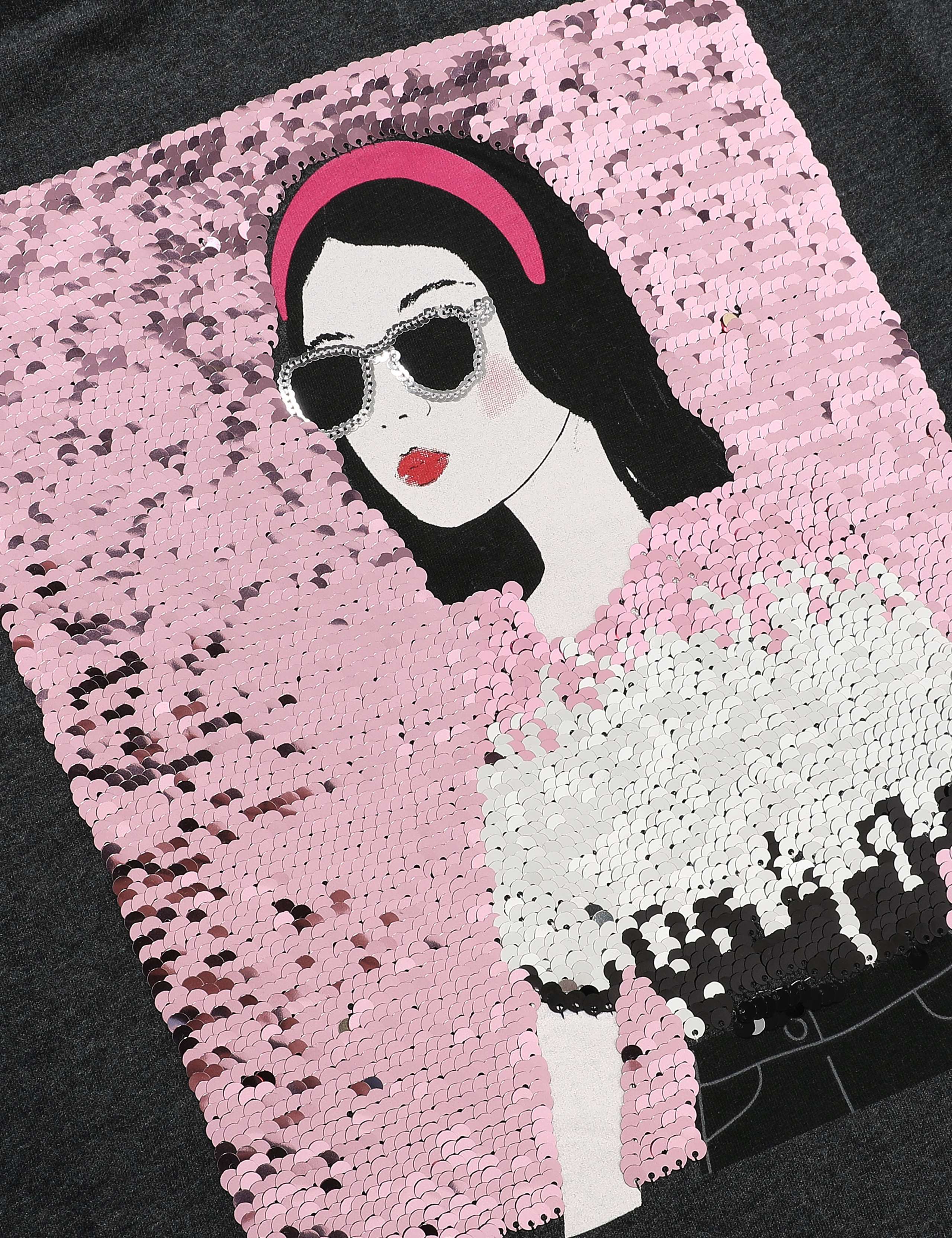 Cotton Reversible Sequin Girl Top (6-16 Yrs) 5 of 5