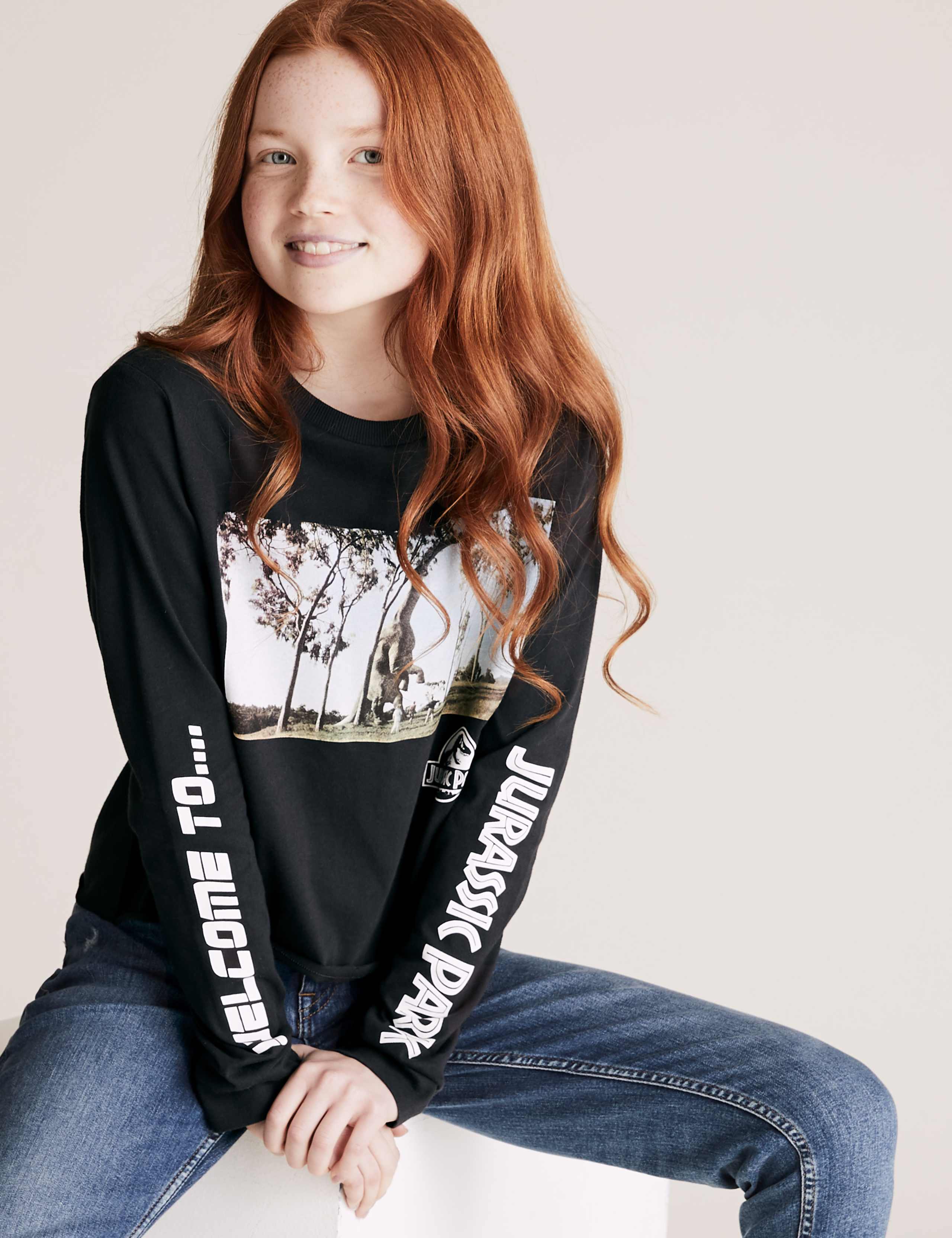 Pure Cotton Jurassic Park™ Top (6-14 Yrs) 1 of 4