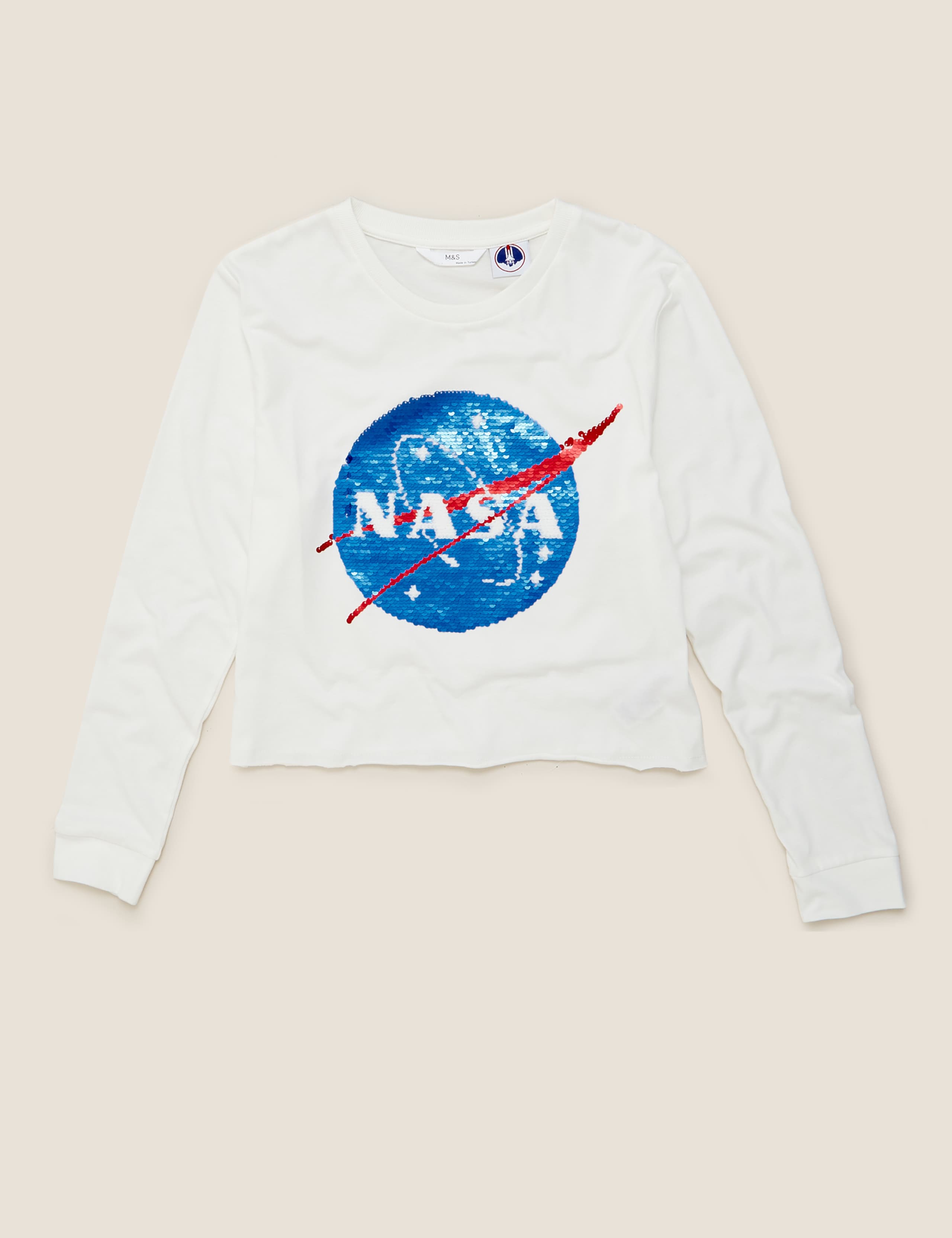 Pure Cotton Reversible Sequin NASA™ Top (6-14 Yrs) 2 of 5