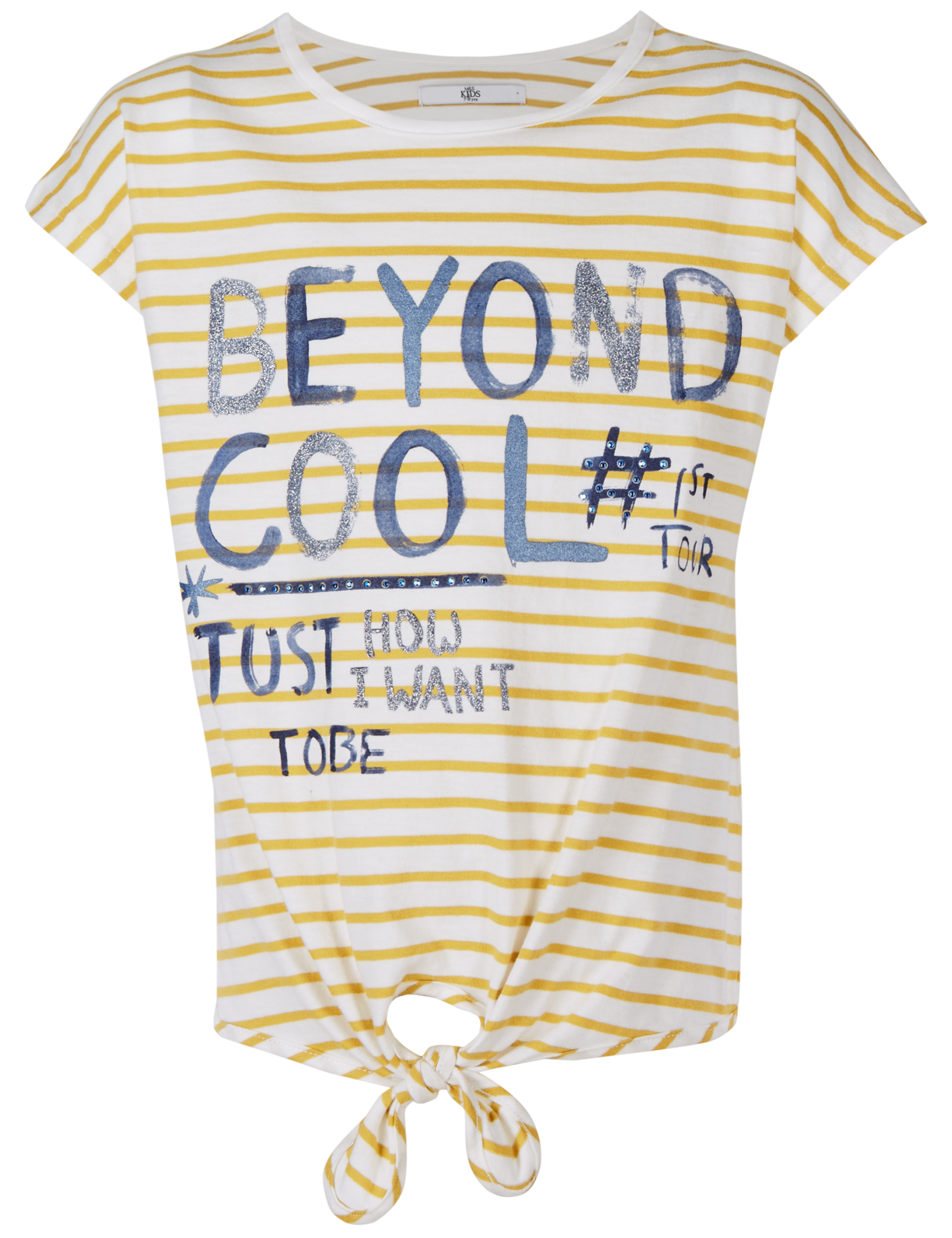 Pure Cotton Striped Front Tie Top (3-14 Years) 4 of 5