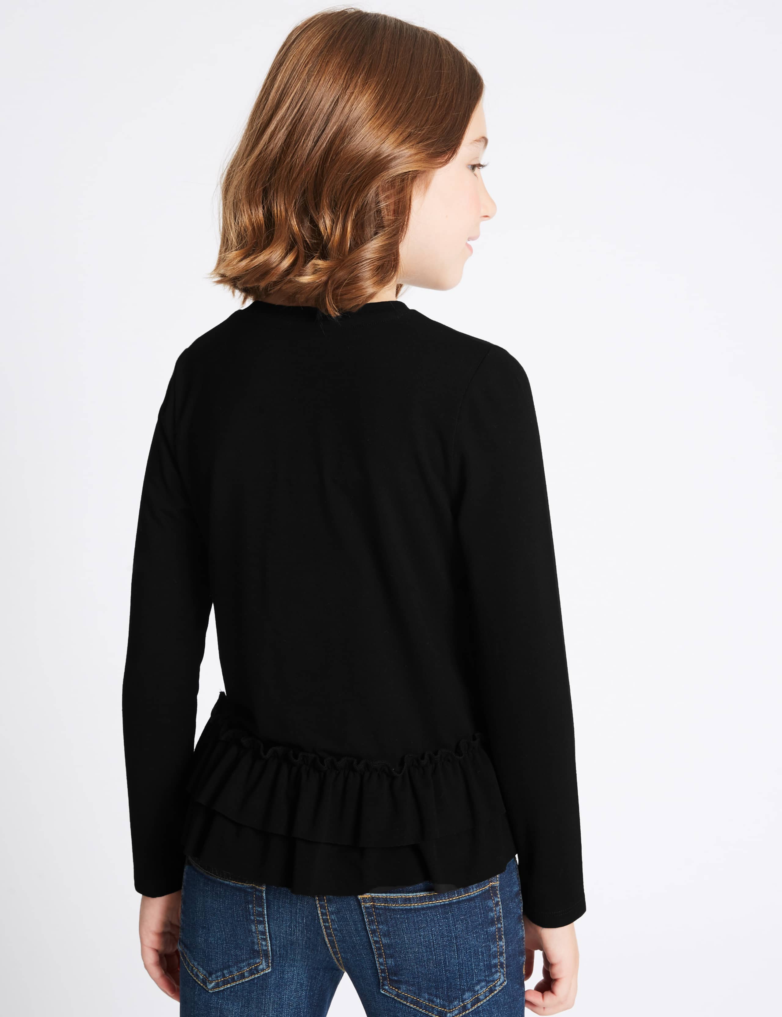Frill Hem Long Sleeve Top (3-14 Years) 3 of 5