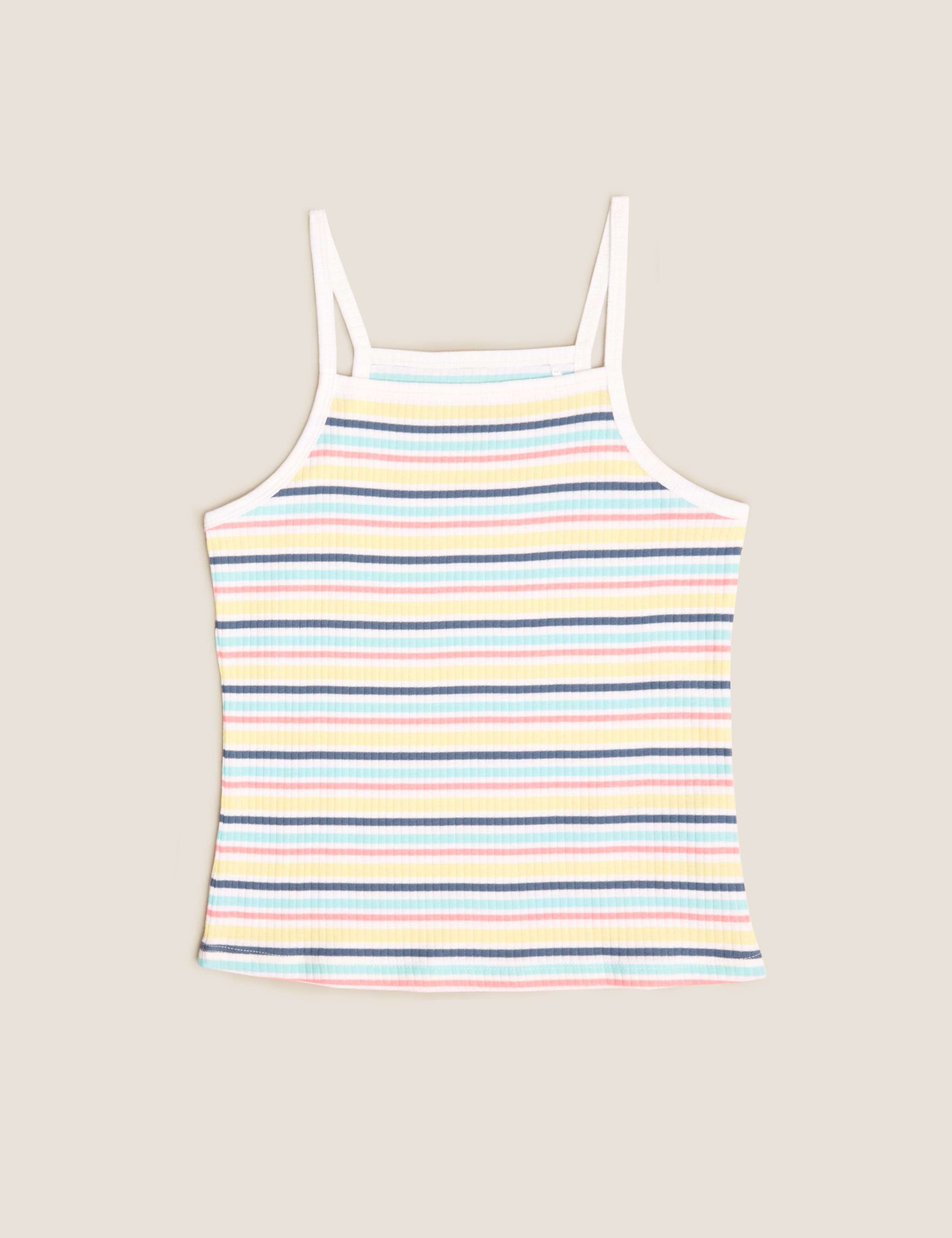 Organic Cotton Striped Ribbed Vest (6-16 Yrs) 2 of 4