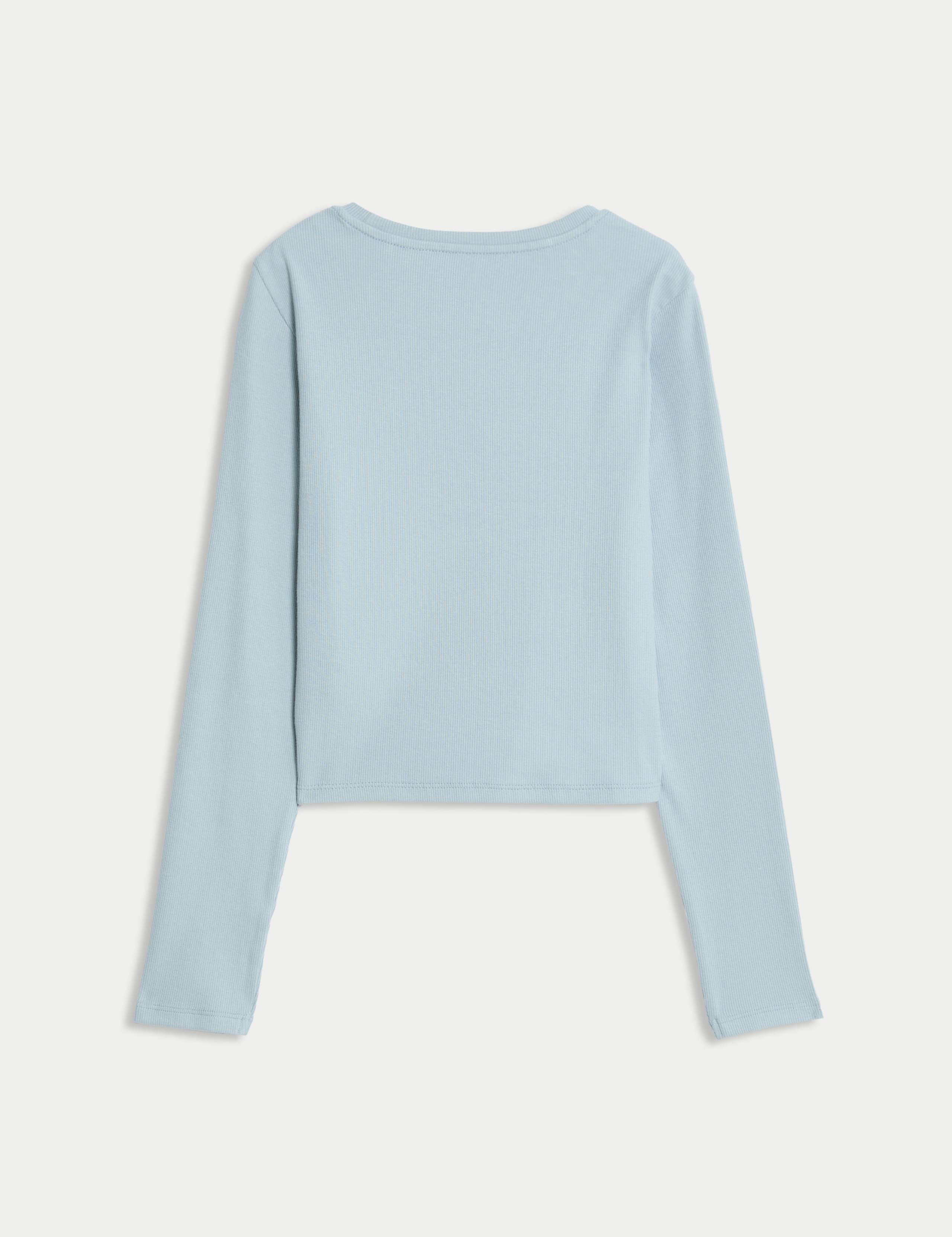 Cotton Rich Ribbed Plain Top (6-16 Yrs) 2 of 2