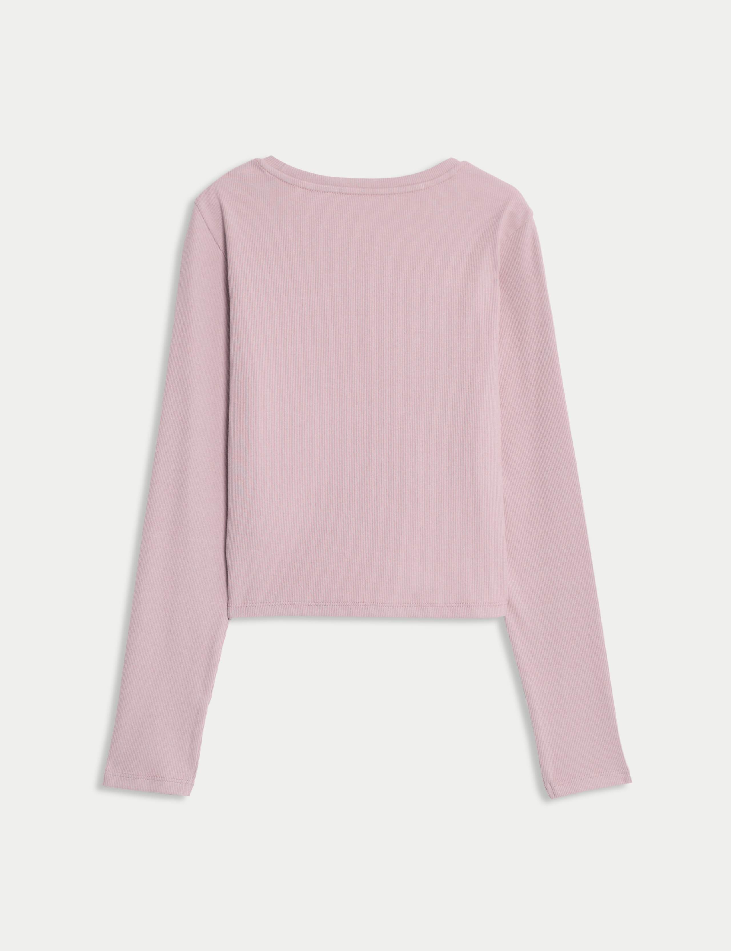 Cotton Rich Ribbed Plain Top (6-16 Yrs) 2 of 2