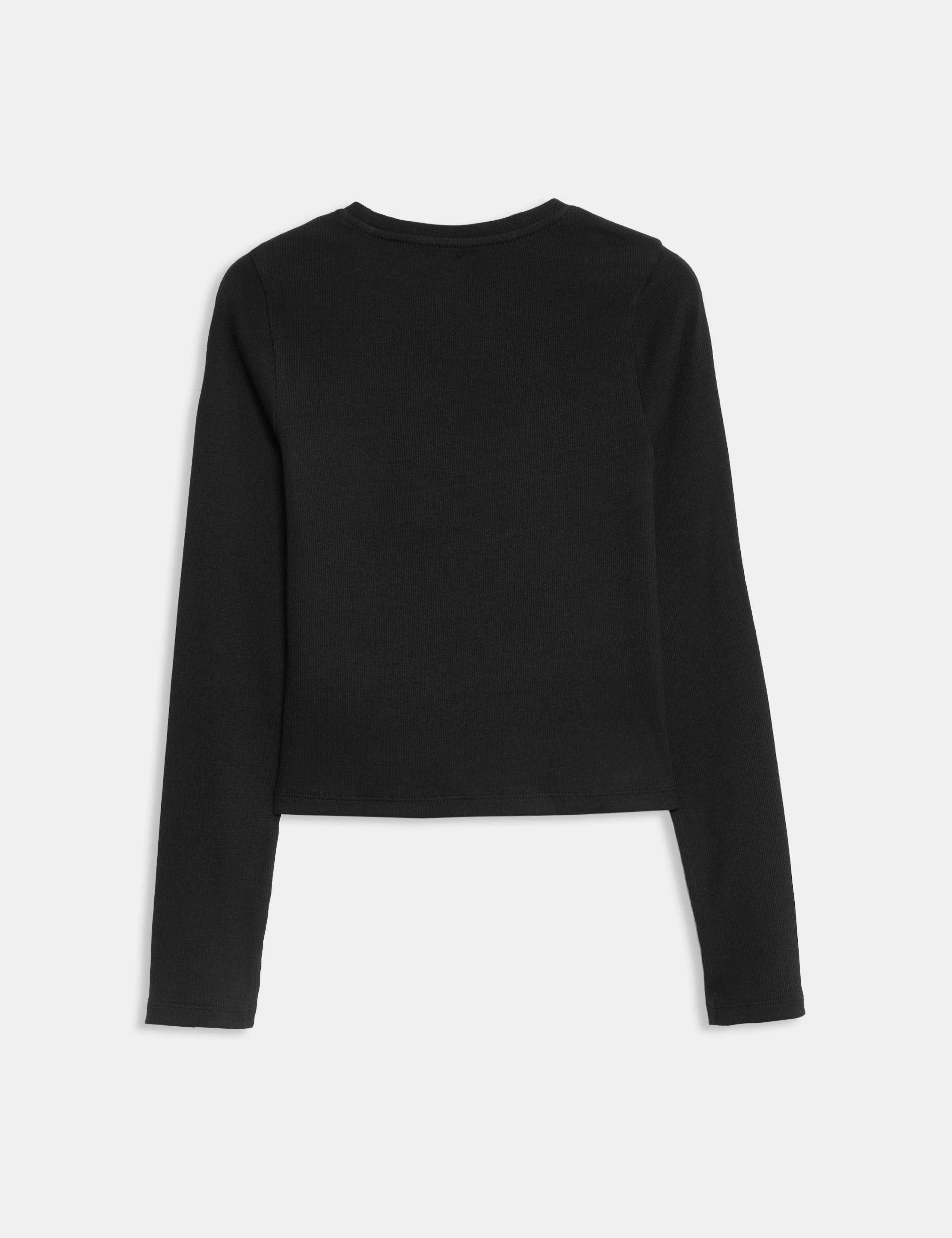 Cotton Rich Ribbed Plain Top (6-16 Yrs) 2 of 2