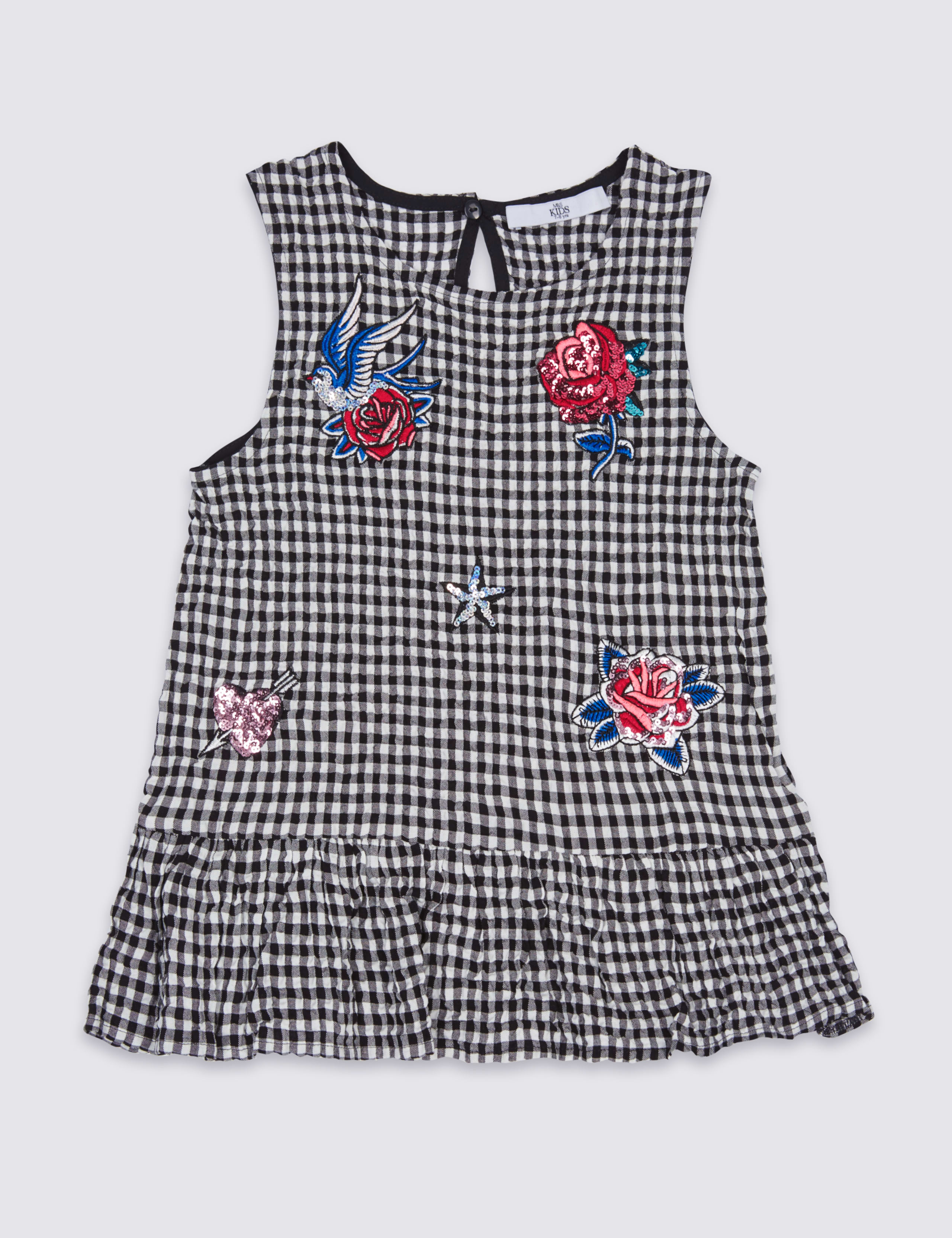 Badged Gingham Top (3-14 Years) 2 of 5