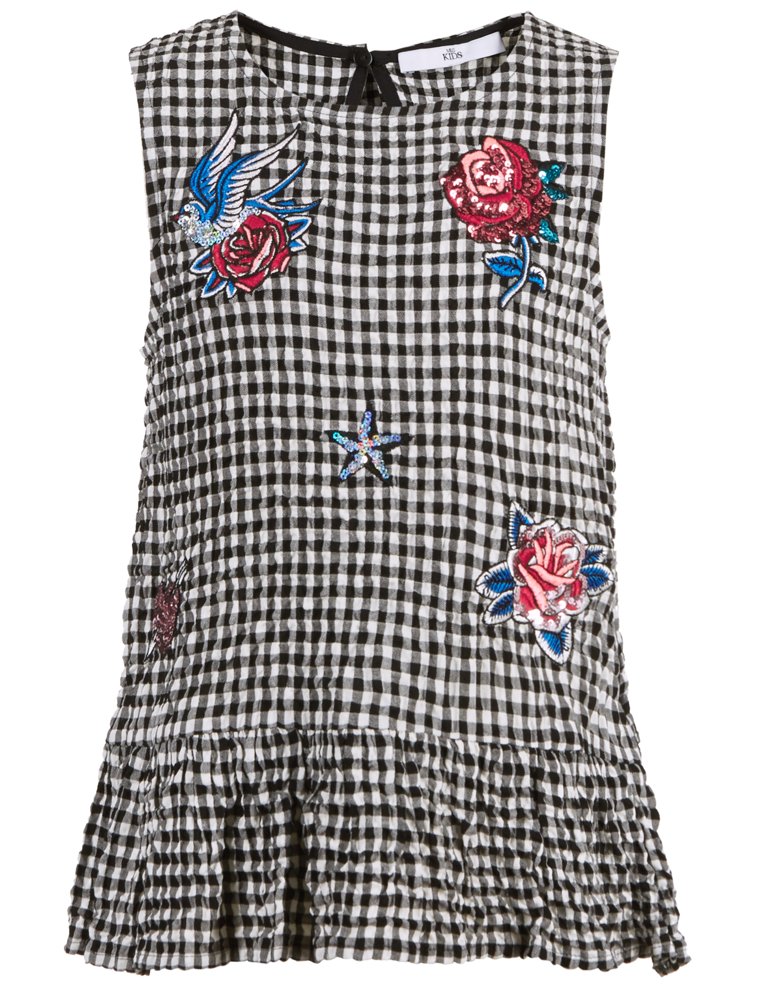 Badged Gingham Top (3-14 Years) 4 of 5