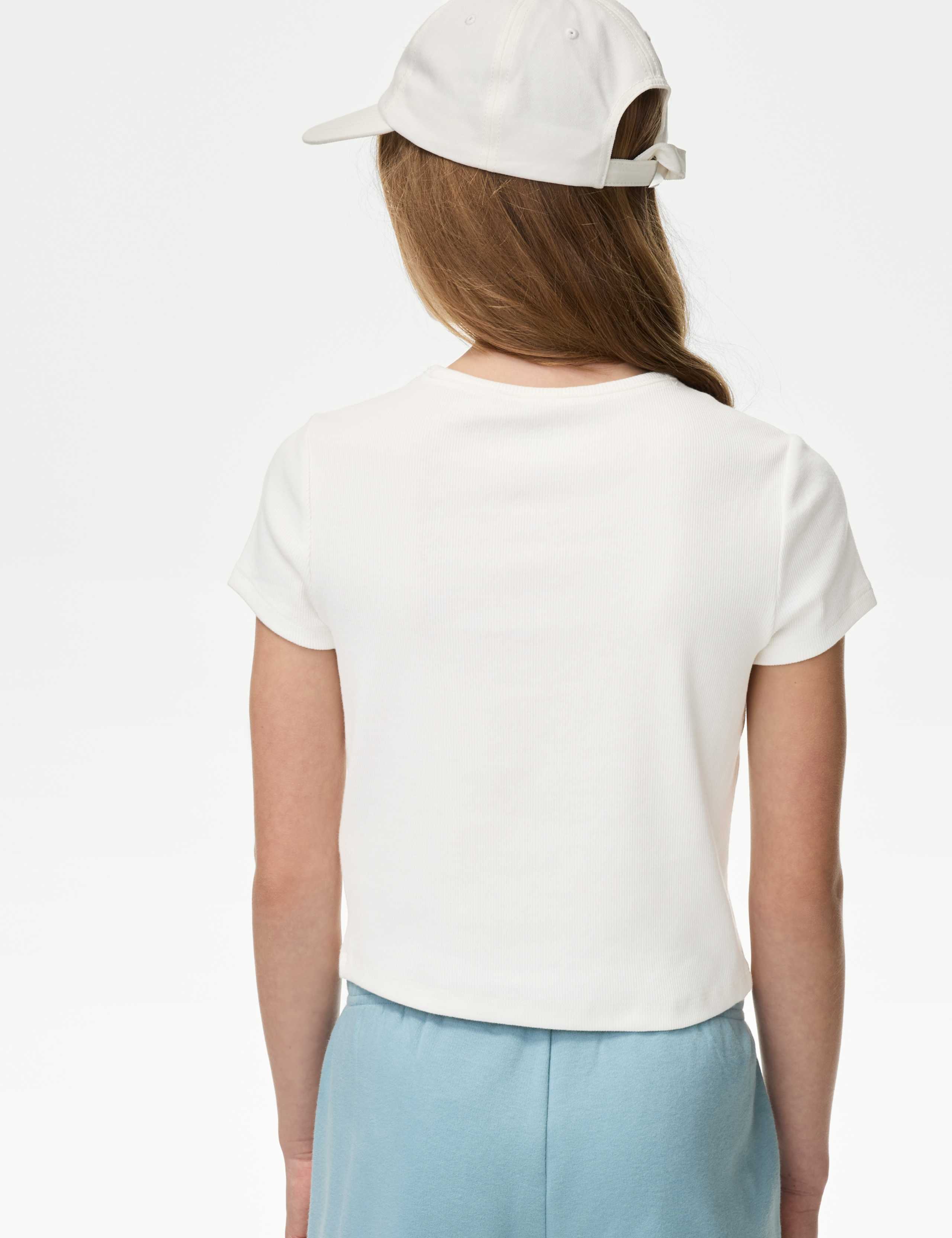 Cotton Rich Ribbed T-Shirt (2-16 Yrs) 4 of 5